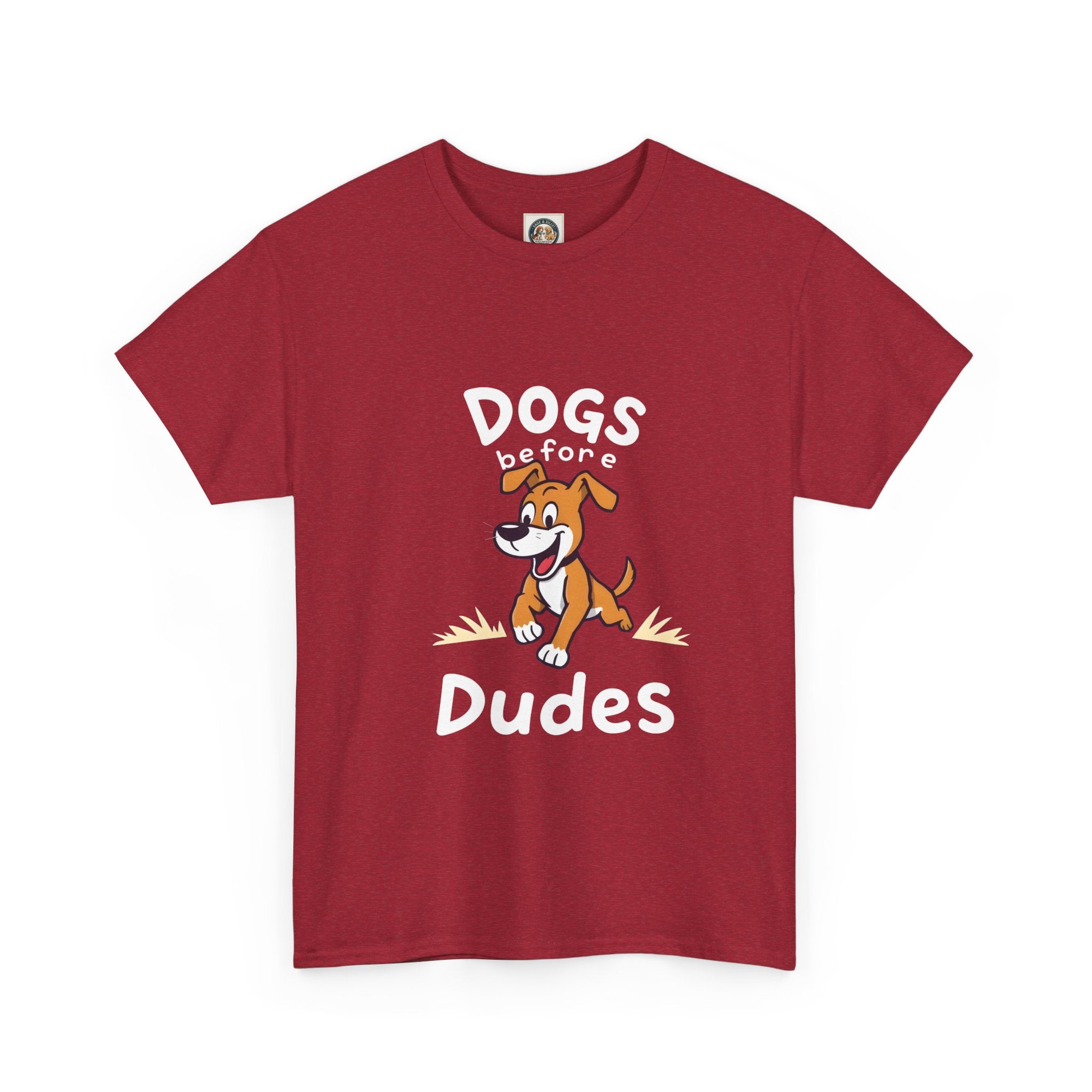Dogs Before Dudes T-Shirt — Cute Puppy Graphic Tee (Dog Lover Gift)