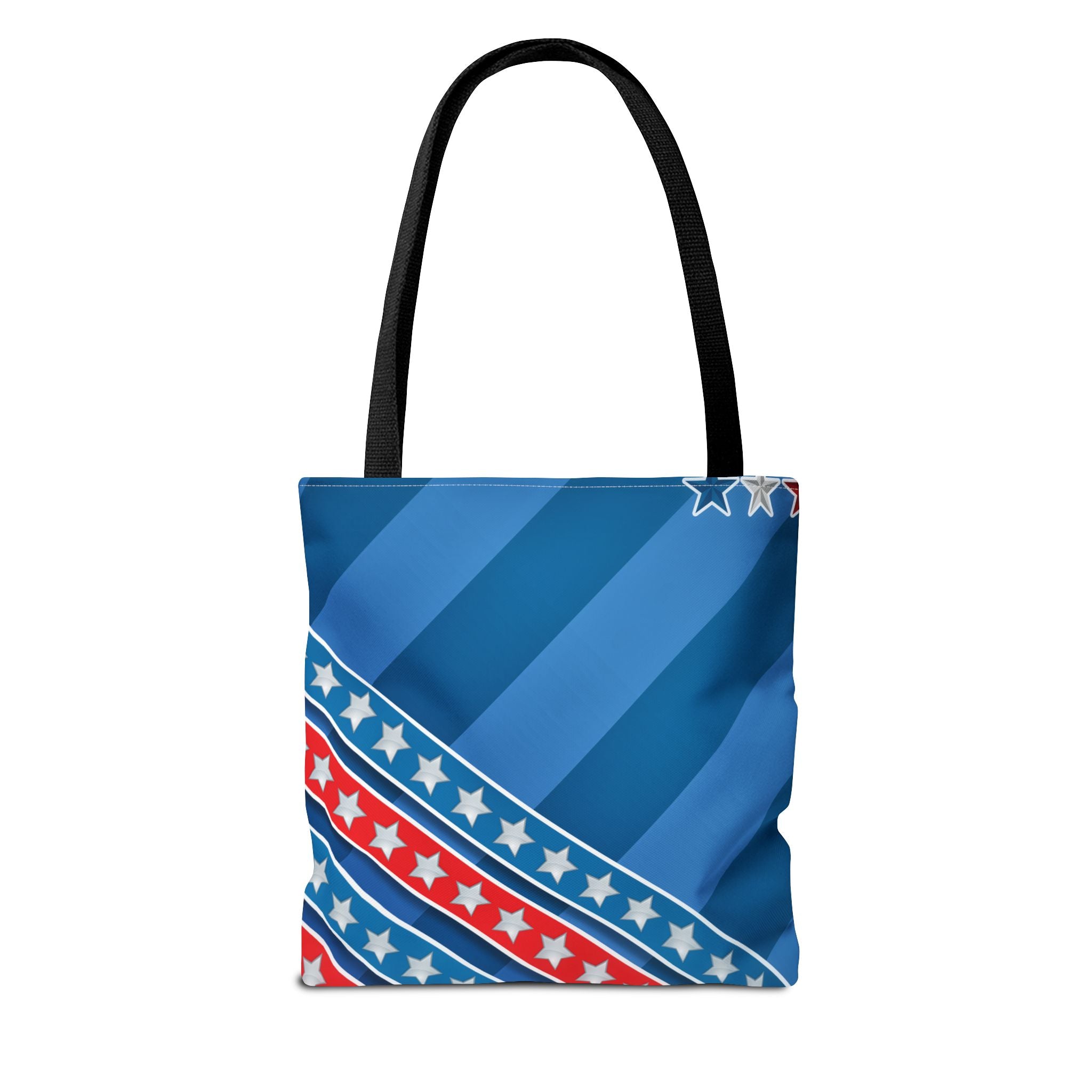 Patriotic Dog Tote Bag — "We Love Our Dog and the USA" AOP Tote
