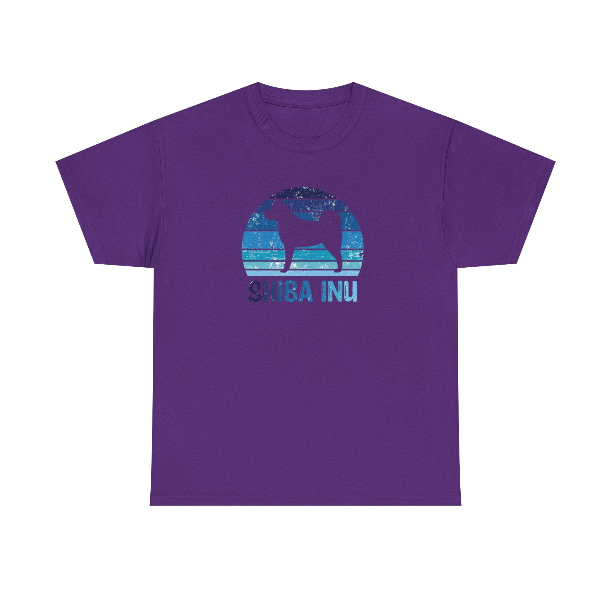 Shiba Inu Retro Sunset T-Shirt – Unisex Dog Lover Graphic Tee