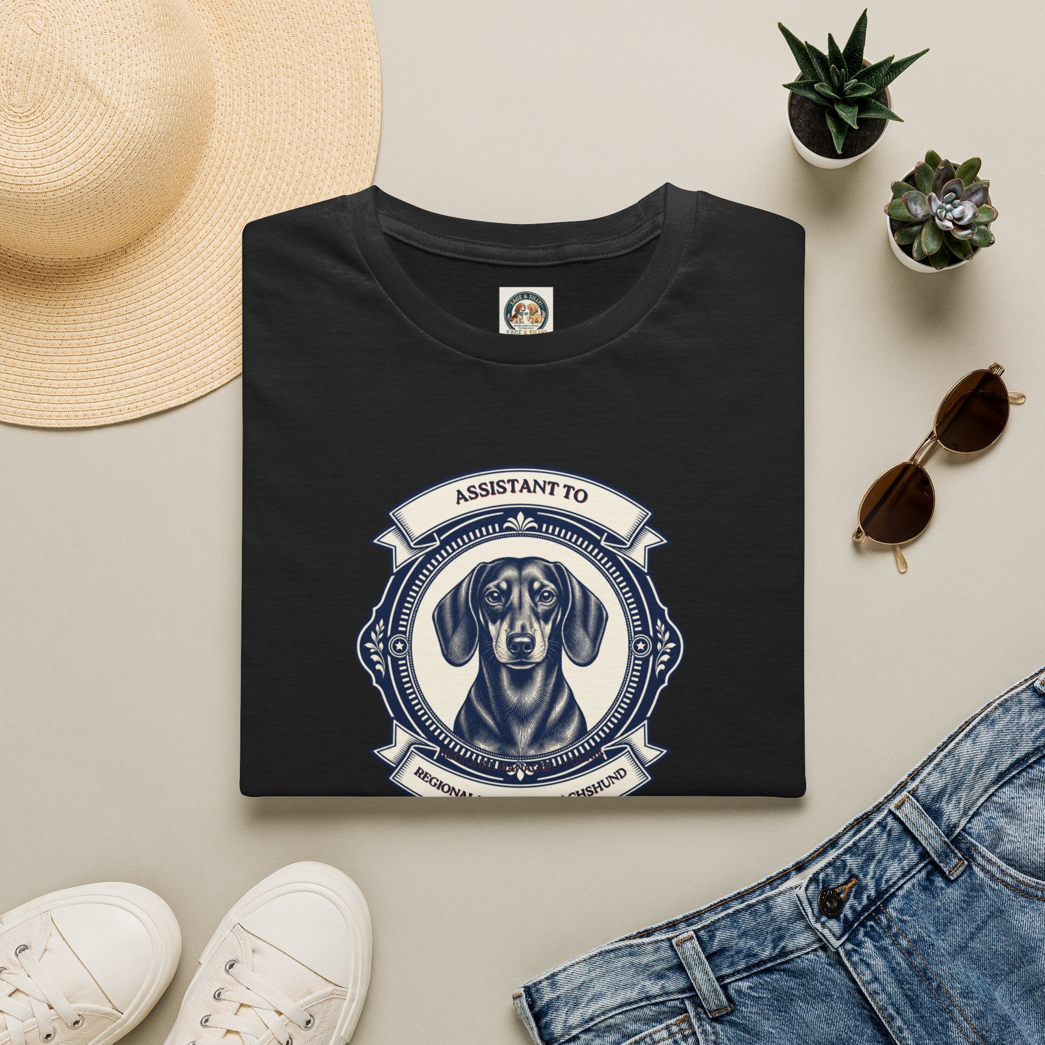 Dachshund Assistant T-Shirt — "Assistant to the Regional Manager" Funny Dog Tee