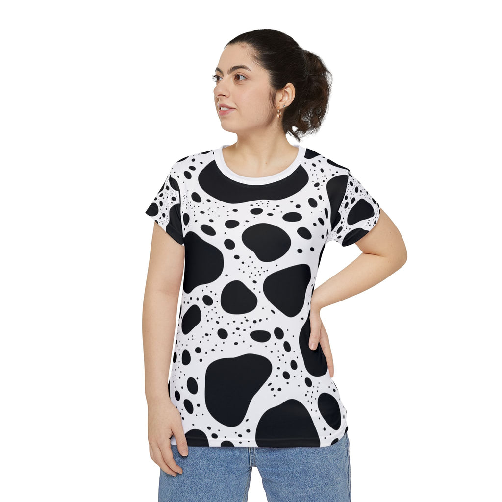 Dalmatian Pattern Women's Tee — "I Had My Patience Tested, I'm Negative"