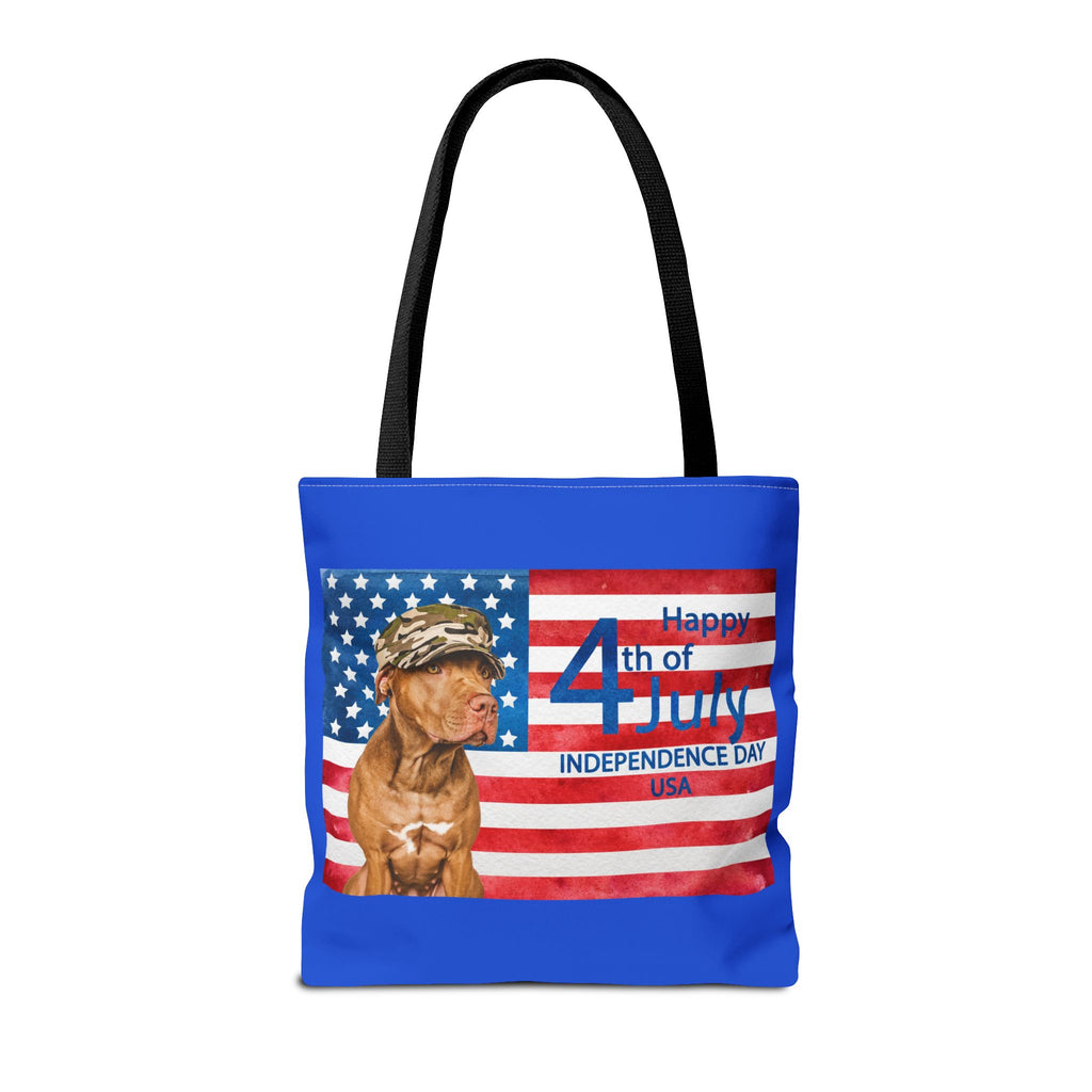 Independence Day Dog Tote Bag — Happy 4th of July USA Flag Tote