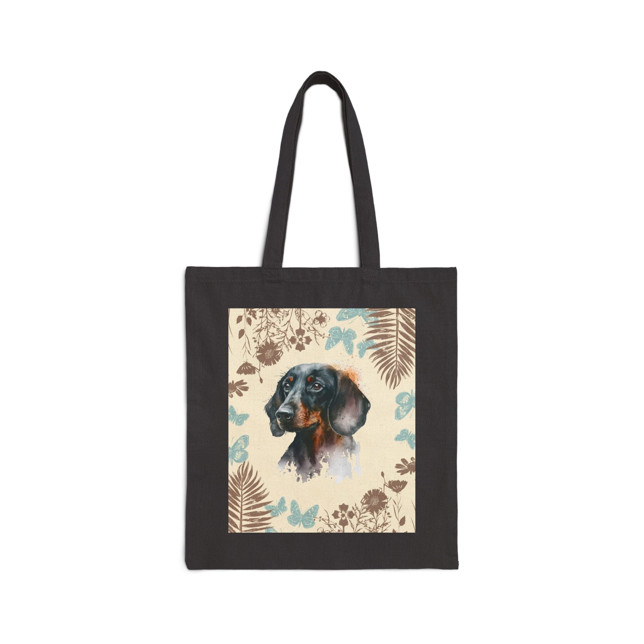 Tote Bag — "Be The Person Your Dog Thinks You Are" Dog Portrait Canvas Tote