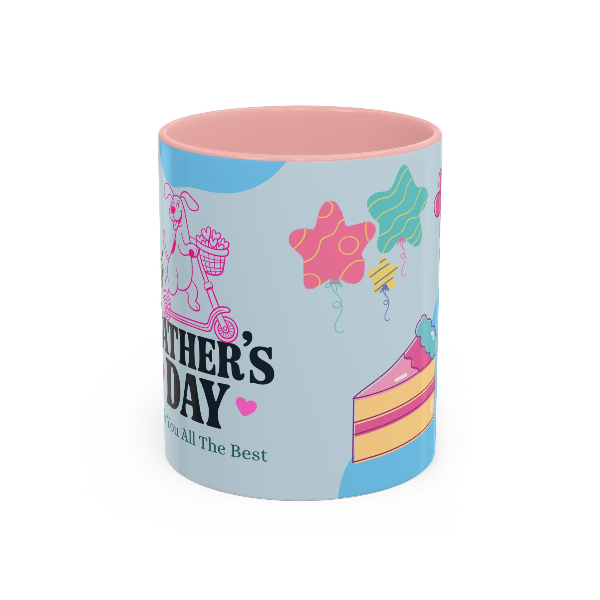 Father's Day Coffee Mug – Cute Dog on Scooter Design (11/15oz)