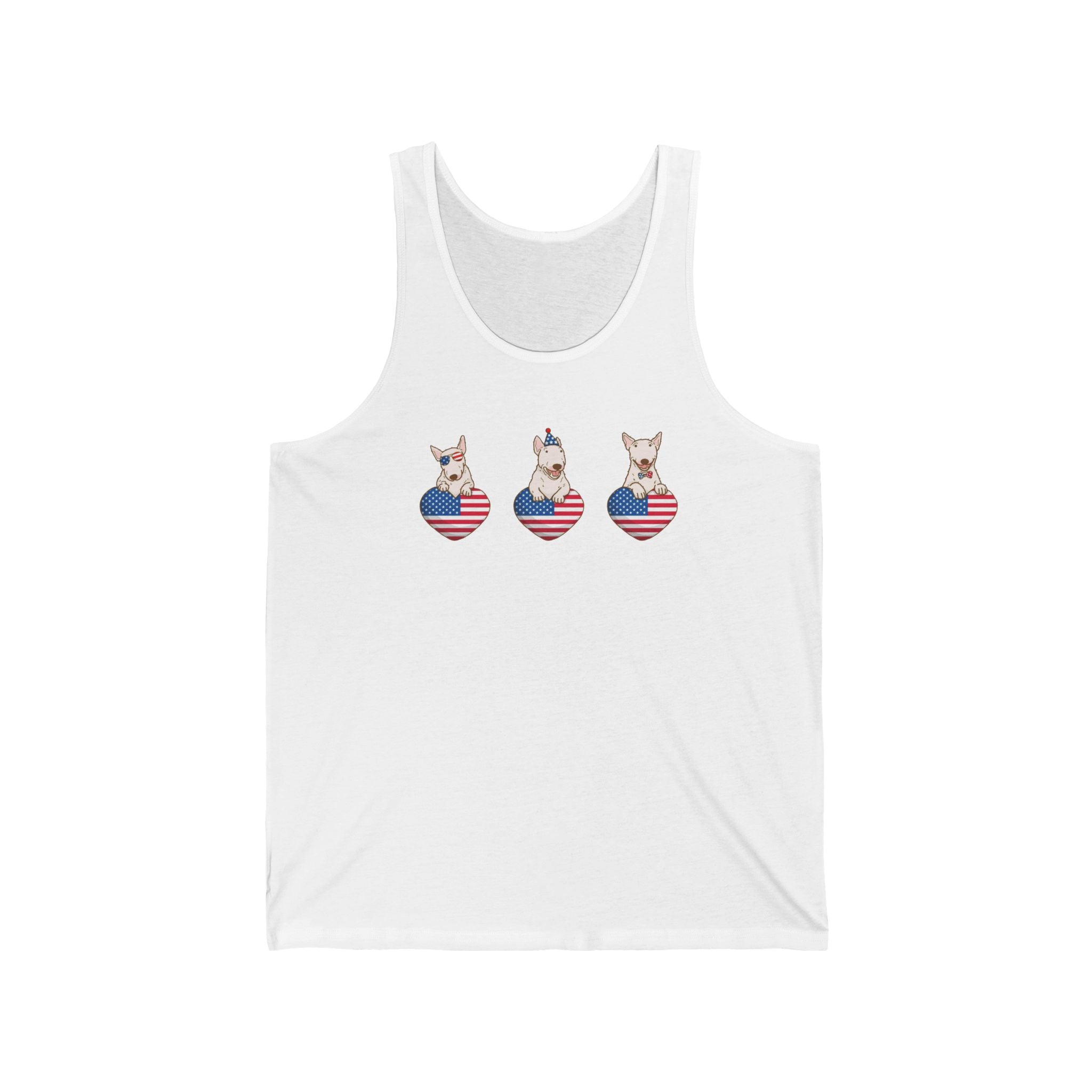 Patriotic French Bulldog Hearts Tank