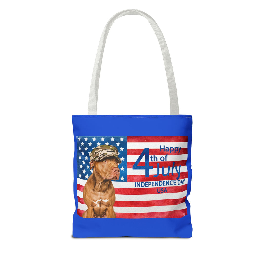Independence Day Dog Tote Bag — Happy 4th of July USA Flag Tote