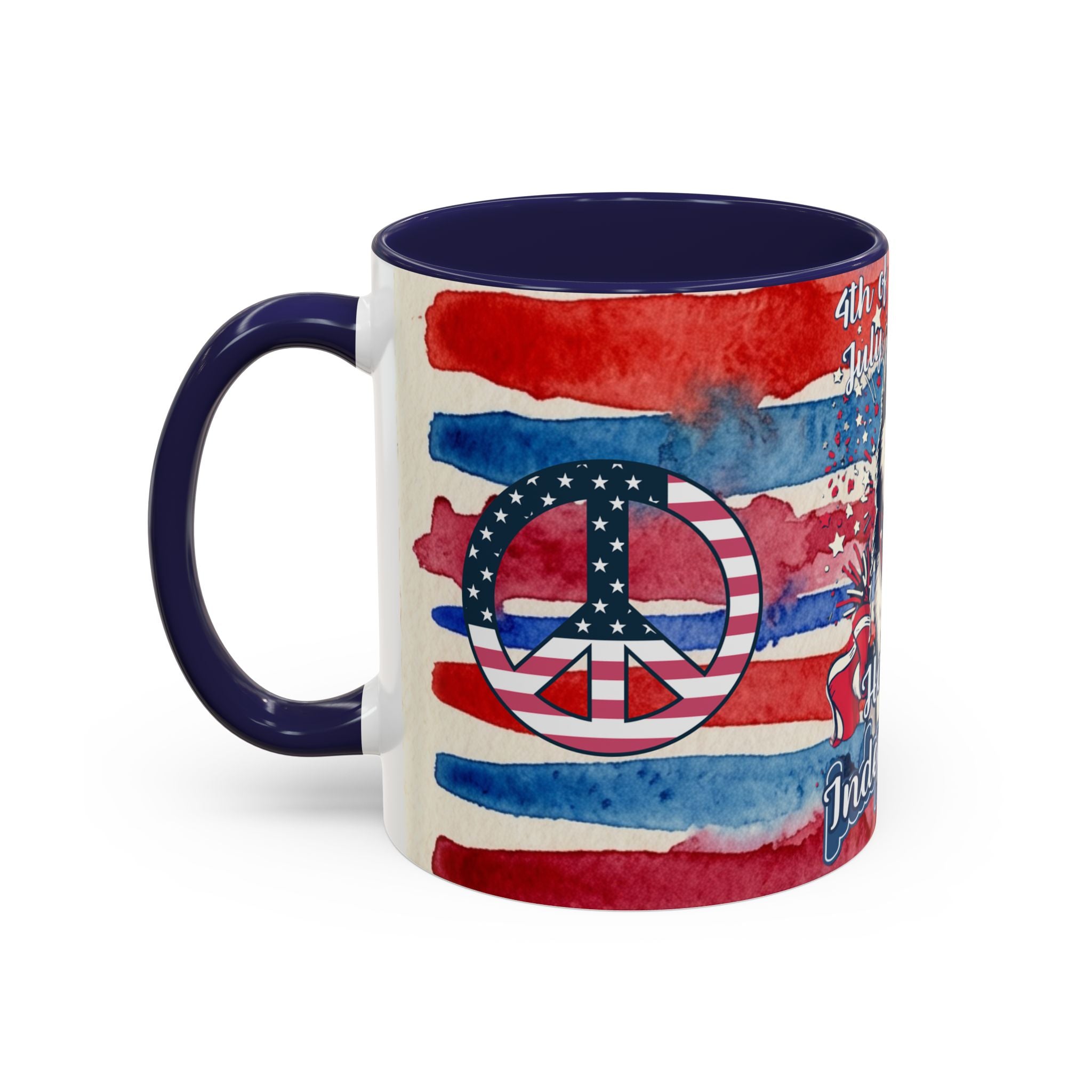 Independence Day Husky Coffee Mug — Happy 4th of July Patriotic Accent Mug (11/15oz)