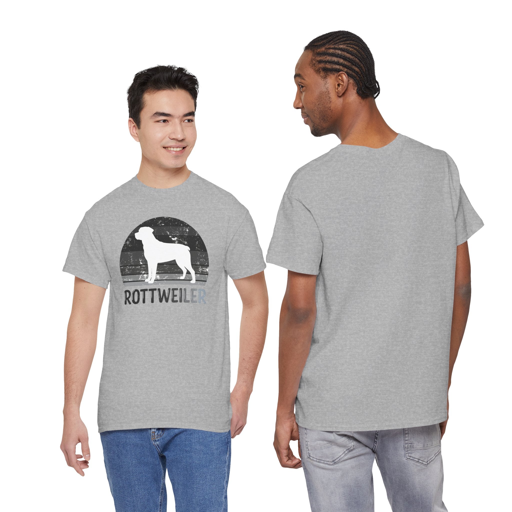 Rottweiler Retro Sunset T-Shirt – Unisex Dog Lover Graphic Tee