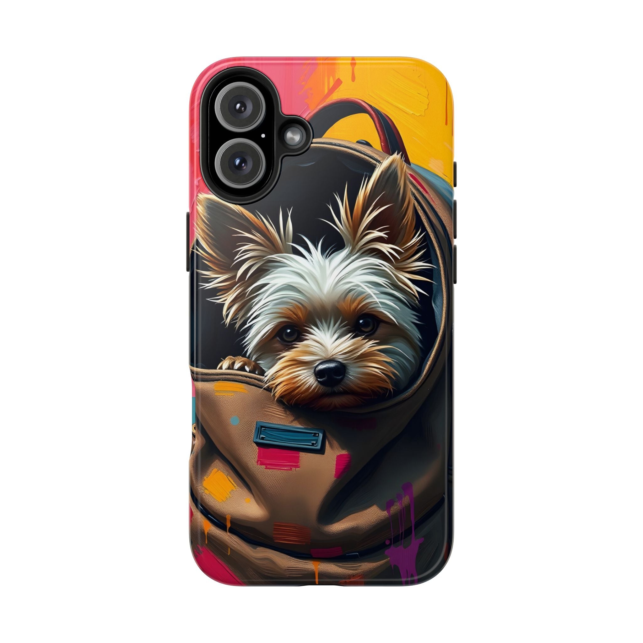 Yorkie Pocket Phone Case – Colorful Cute Yorkshire Terrier Protective Cover