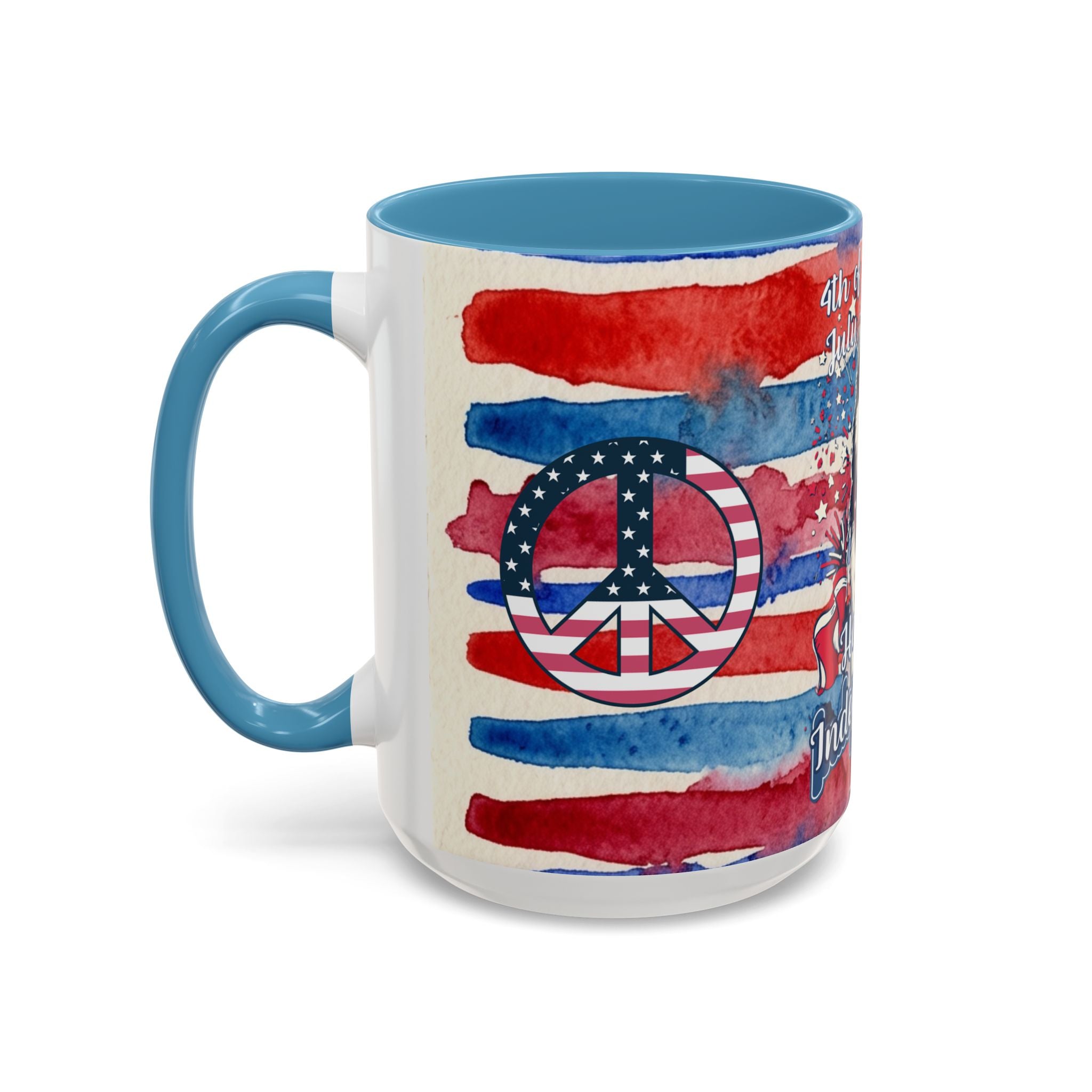 Independence Day Husky Coffee Mug — Happy 4th of July Patriotic Accent Mug (11/15oz)