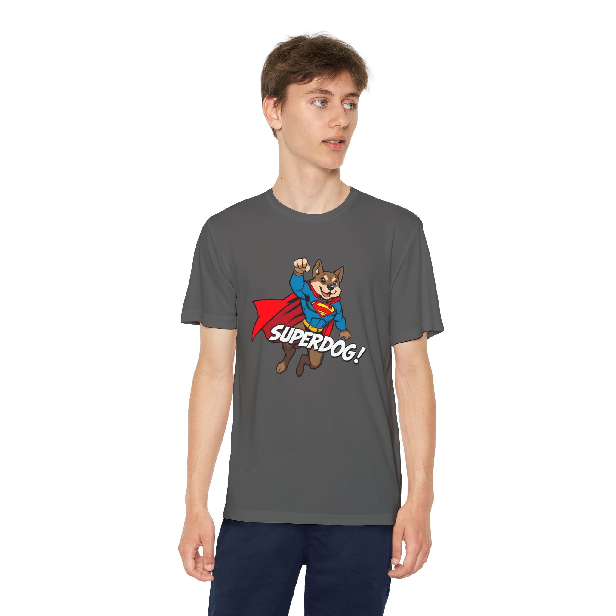 Kids Superdog T-Shirt — Youth Superhero Dog Tee ("SUPERDOG!")