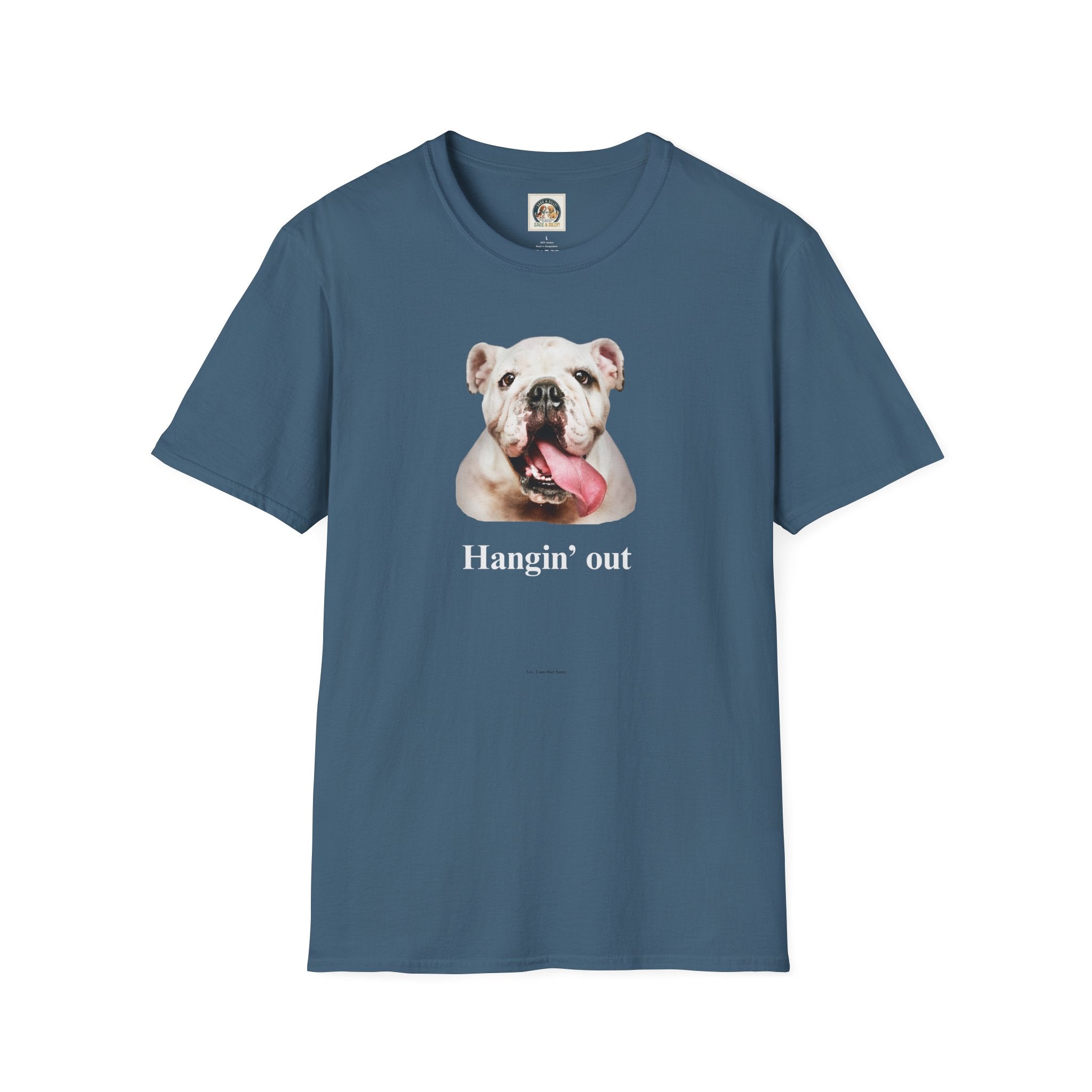 Bulldog Graphic T-Shirt — "Hangin' Out"