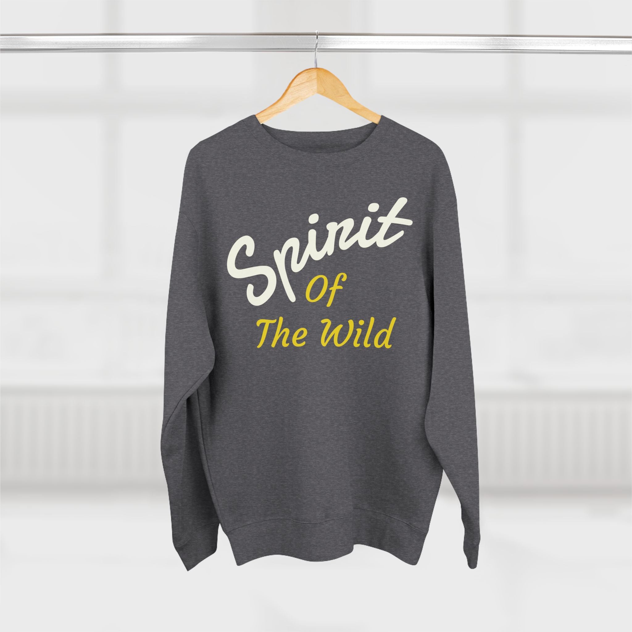 Wolf Spirit Crewneck Sweatshirt — "Spirit of the Wild" Graphic on the back