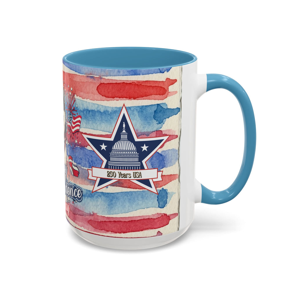 Independence Day Husky Coffee Mug — Happy 4th of July Patriotic Accent Mug (11/15oz)