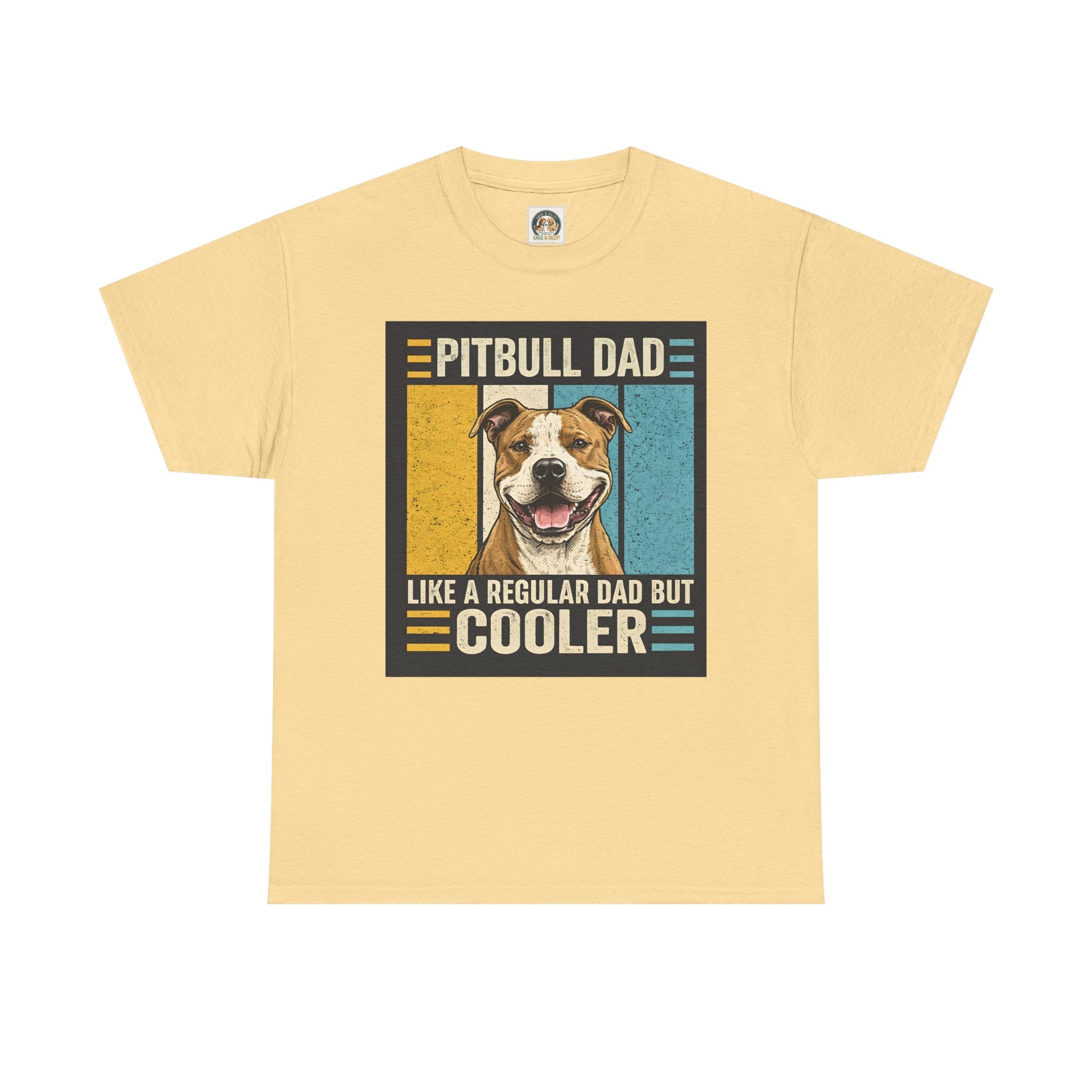 Pitbull Dad T-Shirt — "Like a Regular Dad but Cooler" Retro Dog Dad Tee