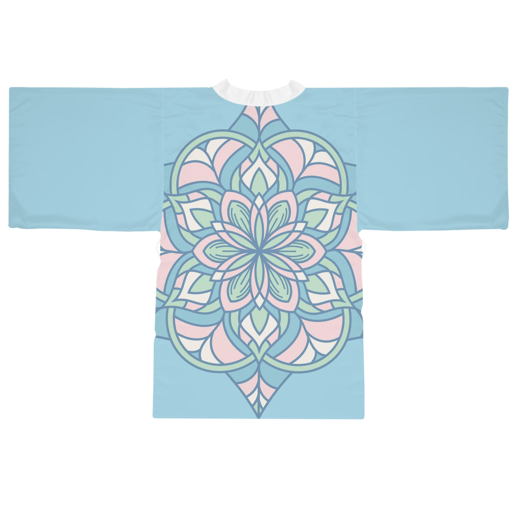 Shiba Inu Sakura Kimono Robe — Floral Cherry Blossom Long Sleeve Wrap