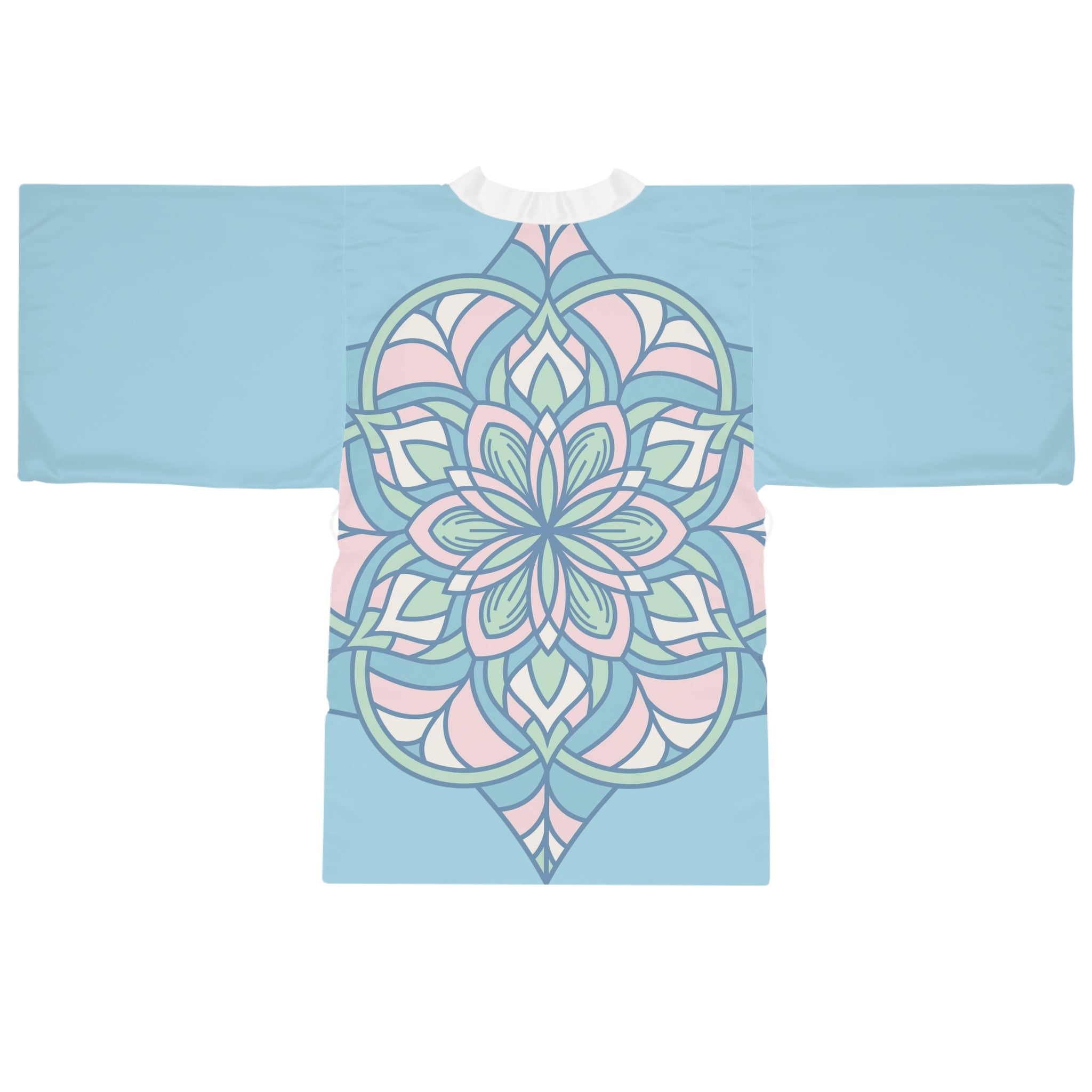 Shiba Inu Sakura Kimono Robe — Floral Cherry Blossom Long Sleeve Wrap