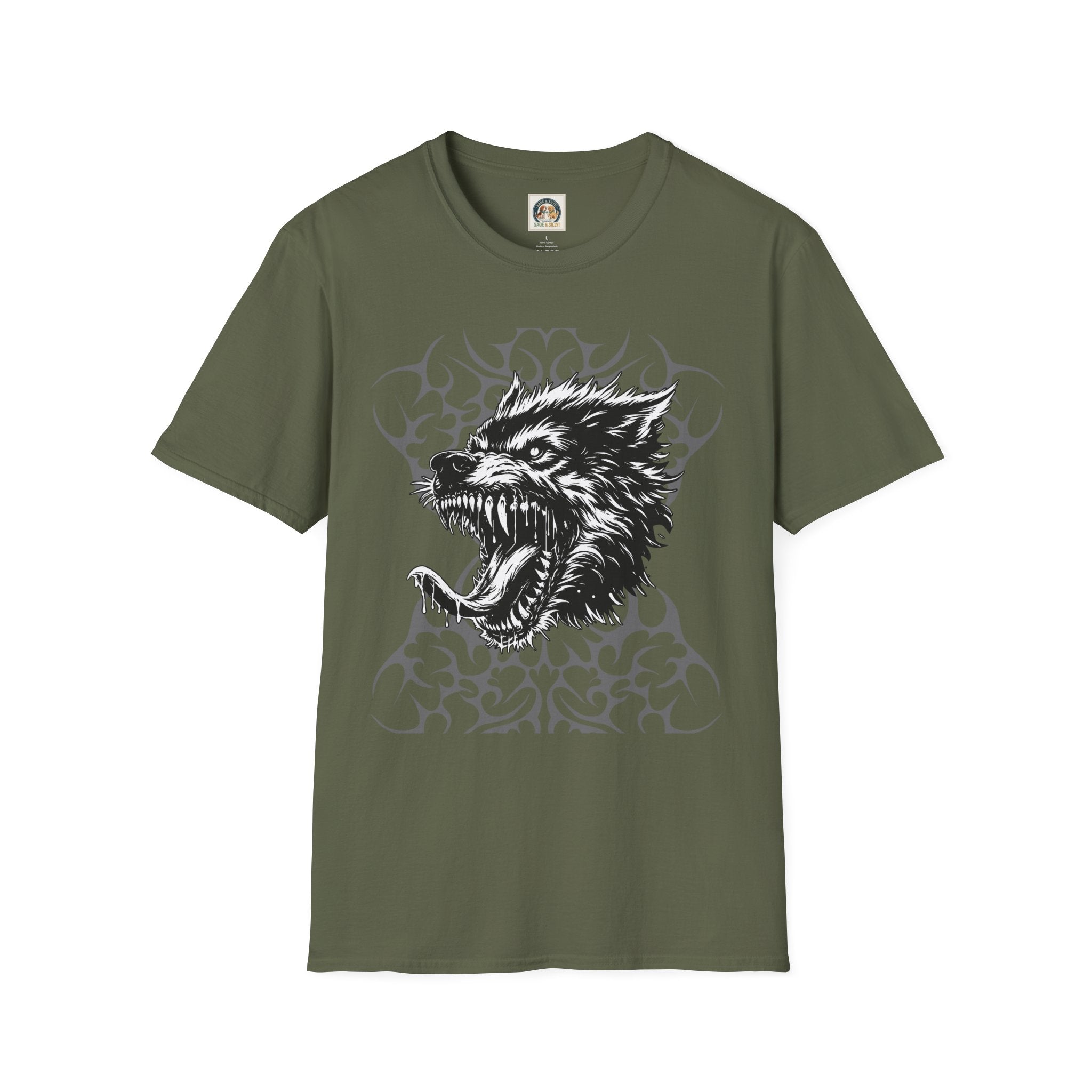 Angry Wolf Graphic T-Shirt — "This Is My Friendly Side"