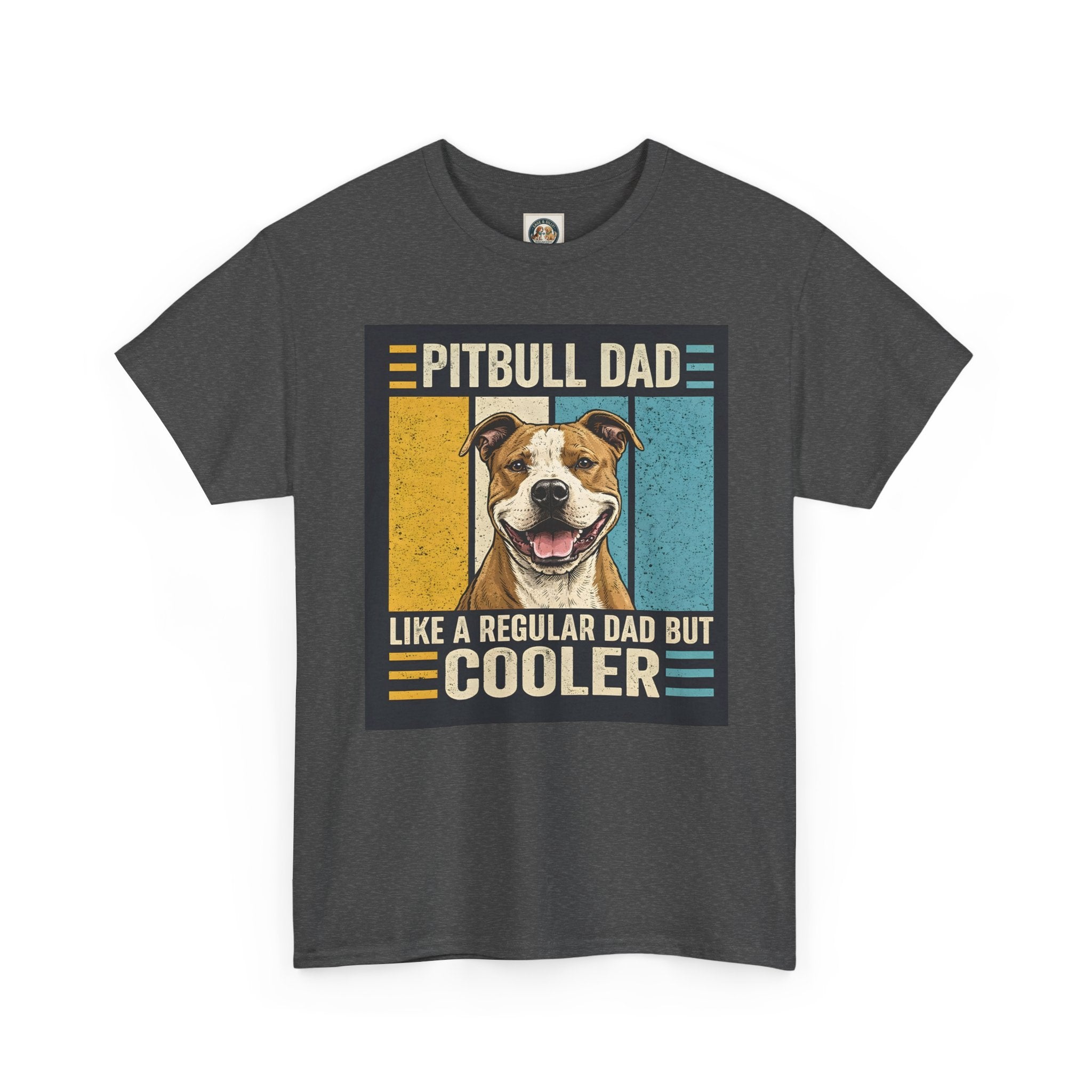 Pitbull Dad T-Shirt — "Like a Regular Dad but Cooler" Retro Dog Dad Tee