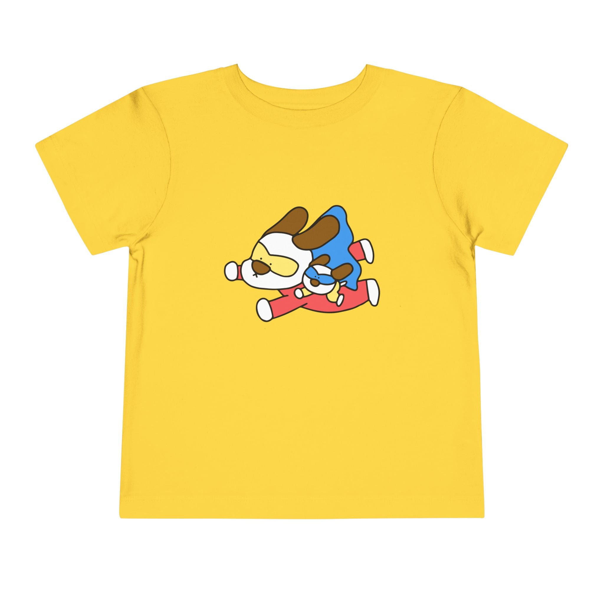 Toddler Tee – Cute Superhero Dog & Puppy Flight Graphic