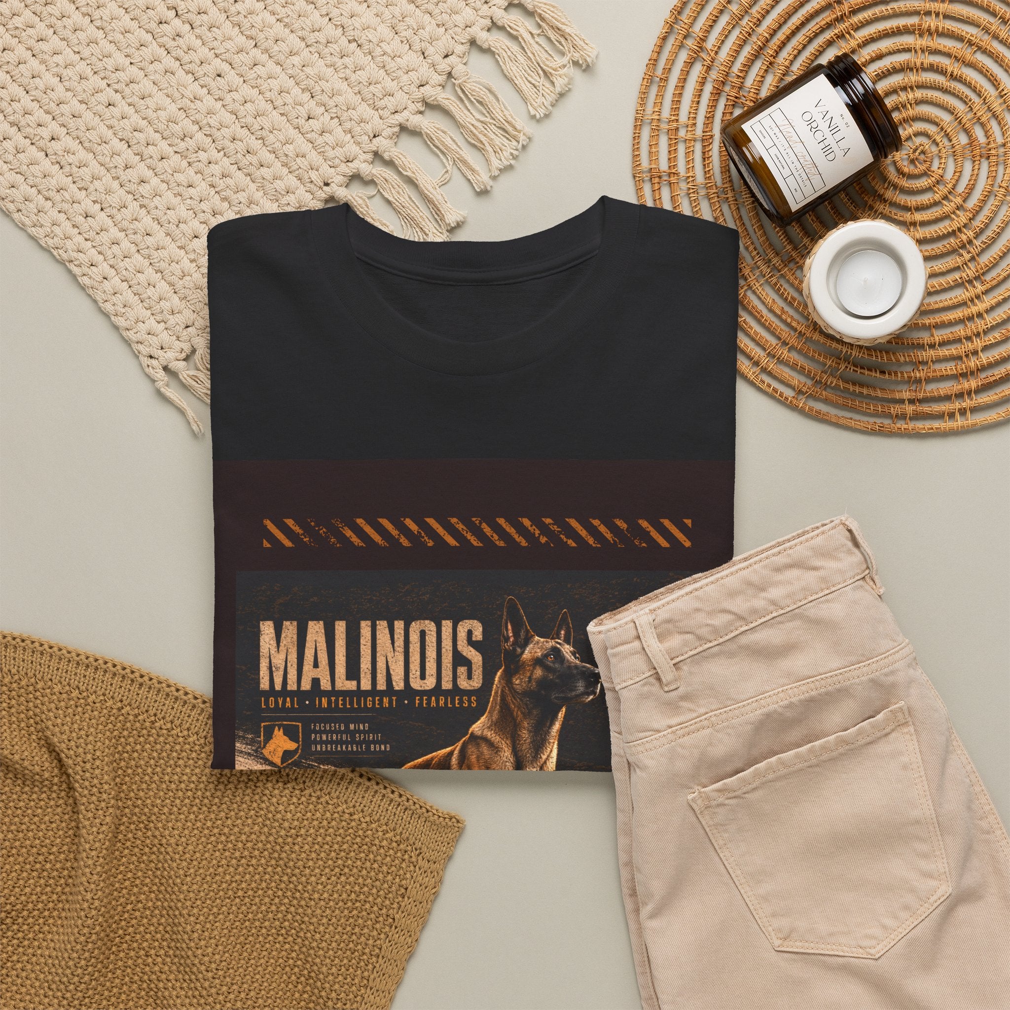 Malinois Dog Tee — Vintage Belgian Malinois Graphic T-Shirt
