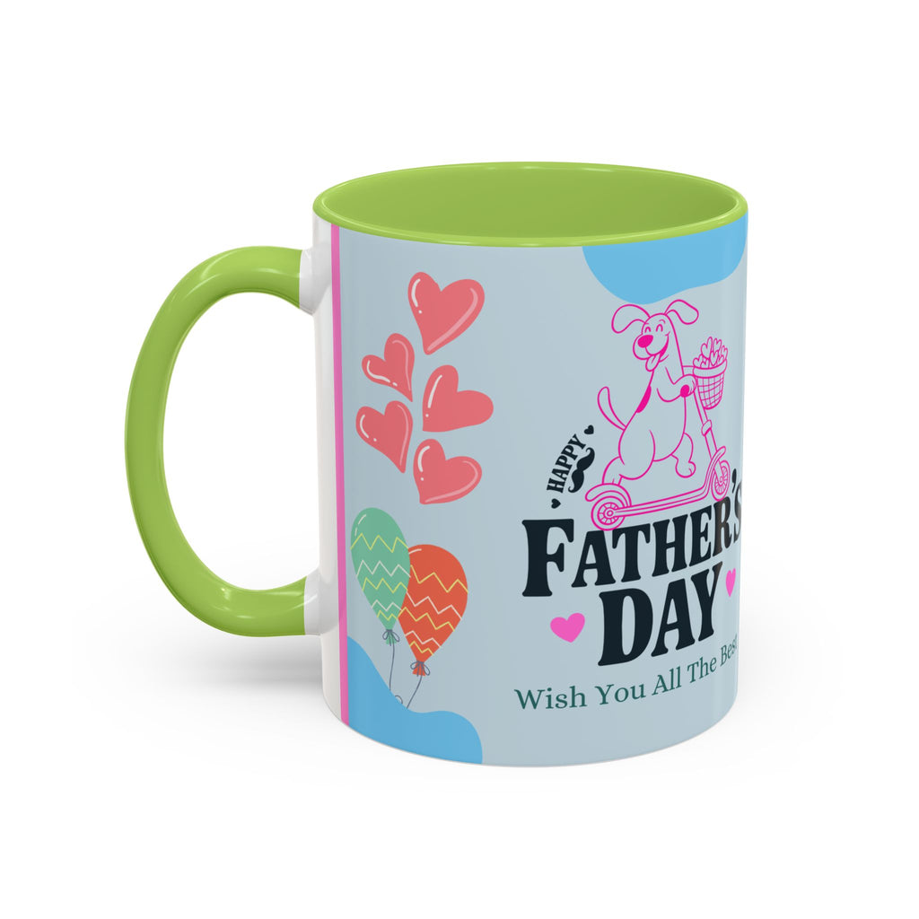 Father's Day Coffee Mug – Cute Dog on Scooter Design (11/15oz)