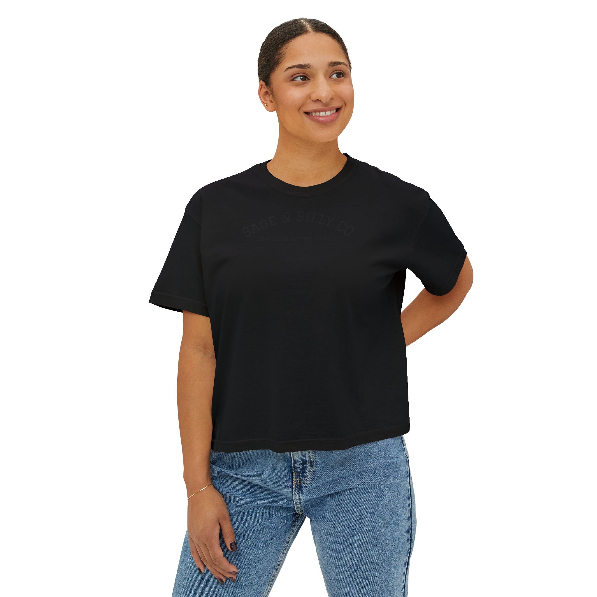 "I Survived Another Meeting That Should Have Been a Walk" | Dog Graphic Boxy Cropped Tee