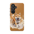 Shiba Inu Phone Case — Energetic Watercolor Dog Protective Case