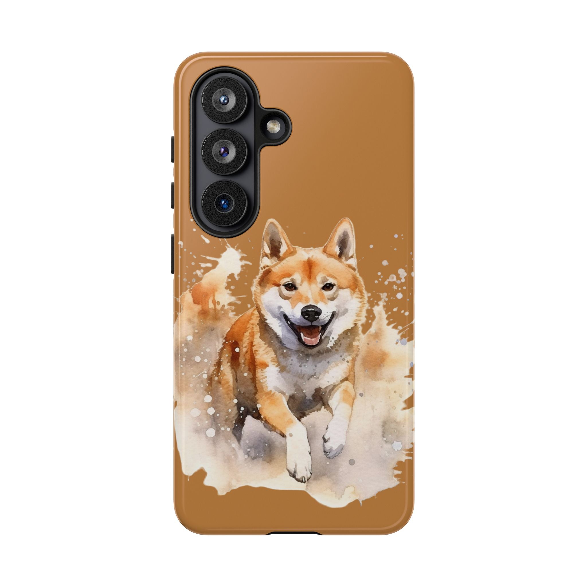 Shiba Inu Phone Case — Energetic Watercolor Dog Protective Case