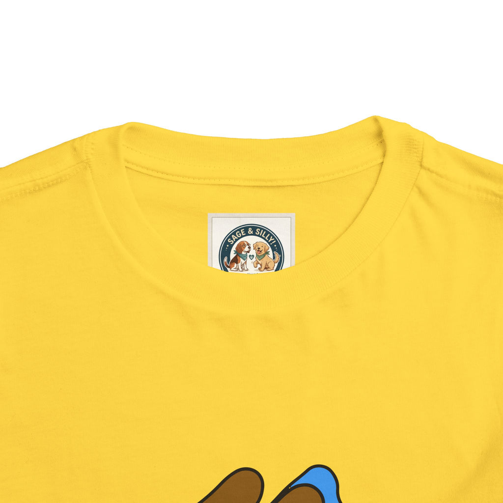 Toddler Tee – Cute Superhero Dog & Puppy Flight Graphic