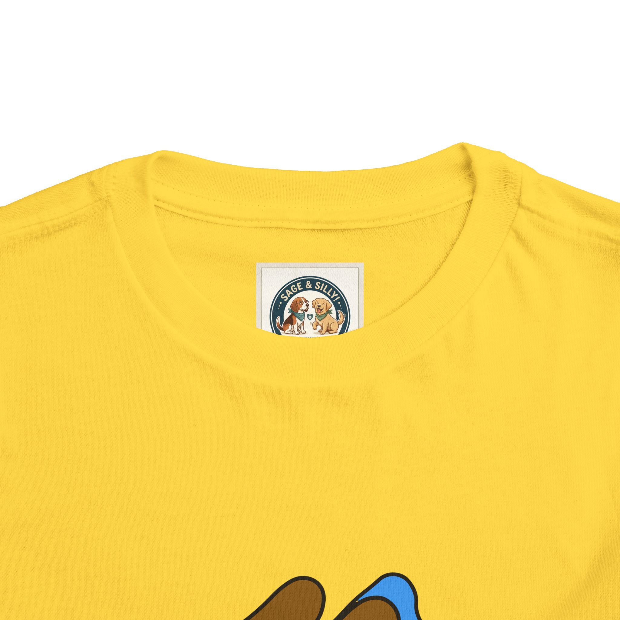 Toddler Tee – Cute Superhero Dog & Puppy Flight Graphic