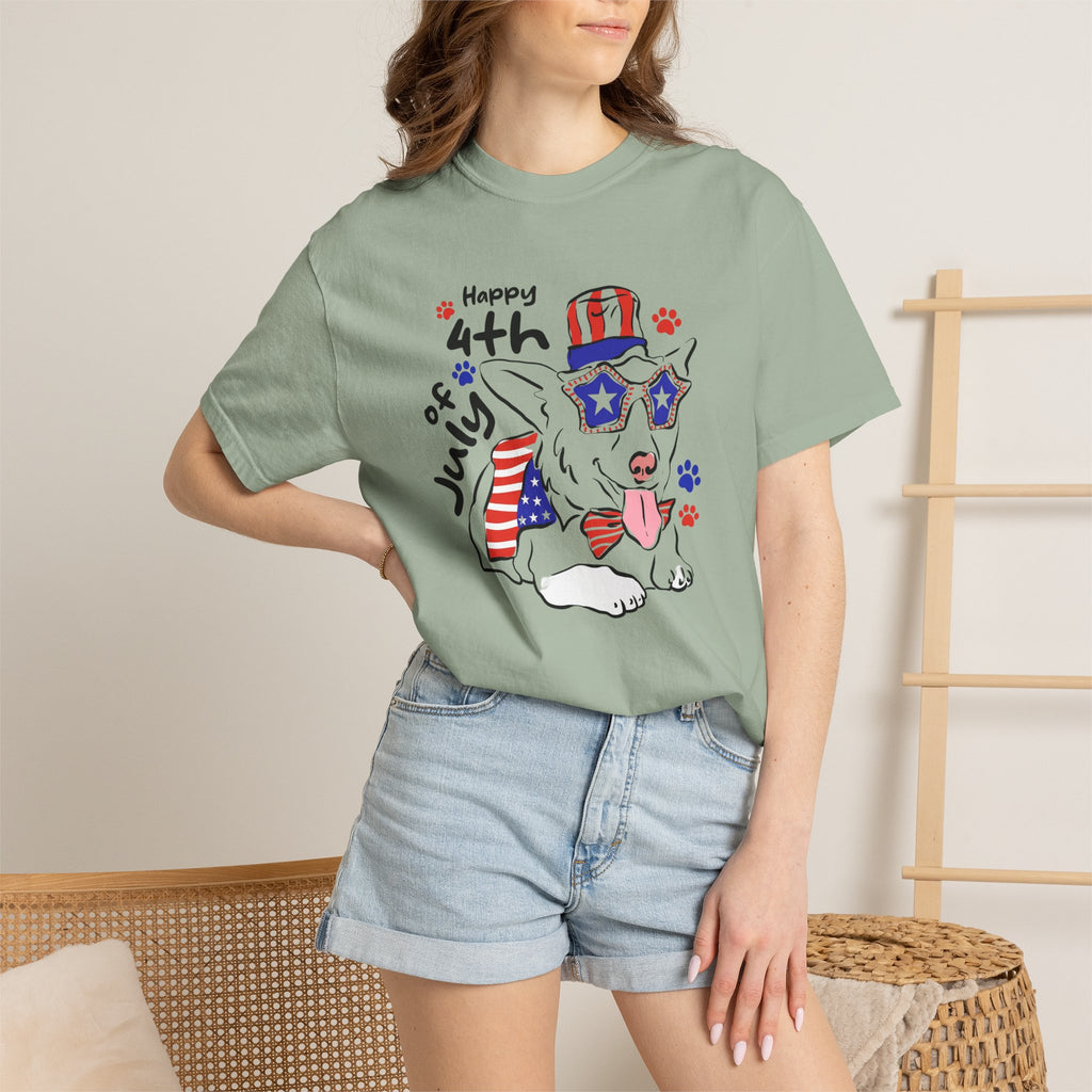 4th of July Dog T-Shirt — Patriotic Pup Graphic Tee