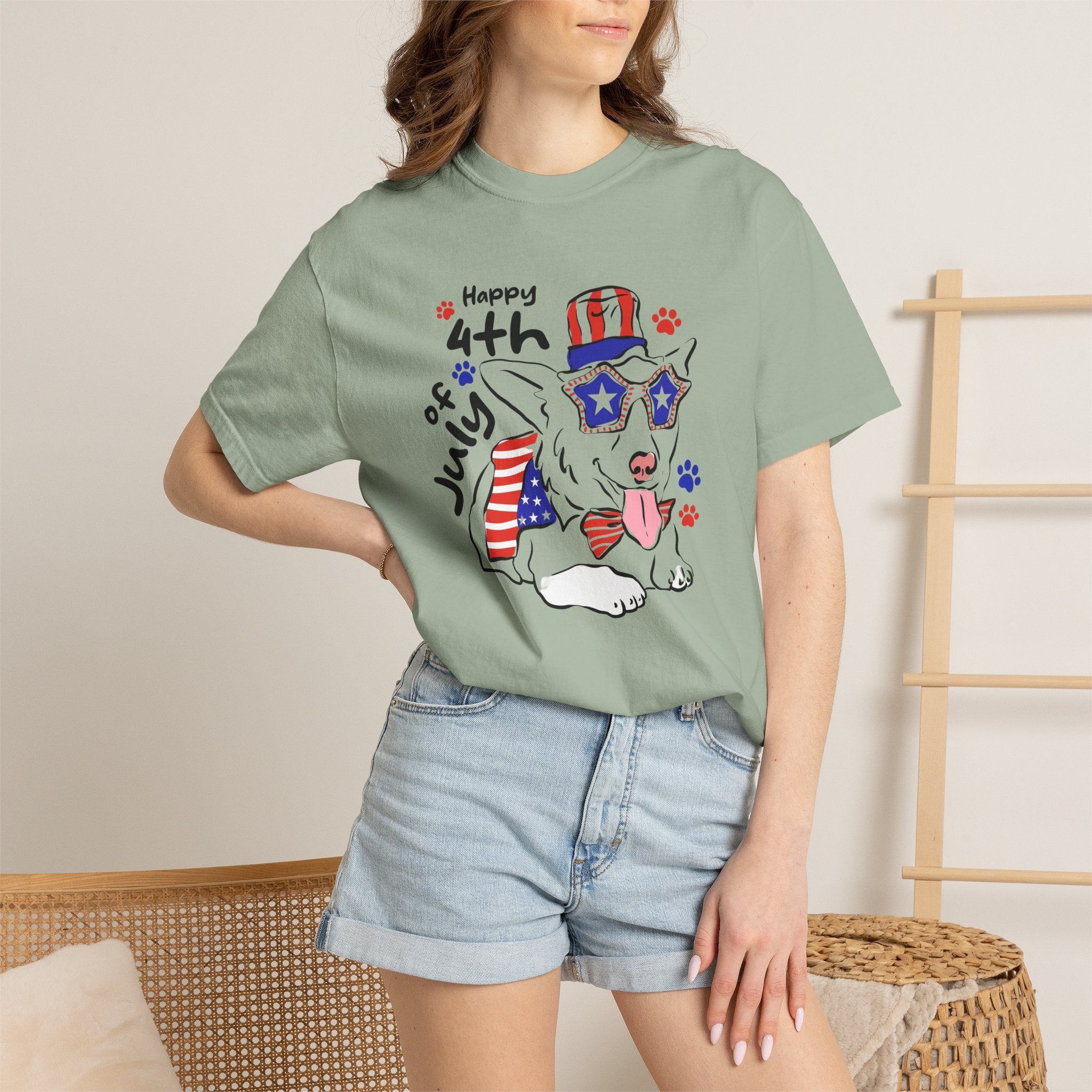 4th of July Dog T-Shirt — Patriotic Pup Graphic Tee