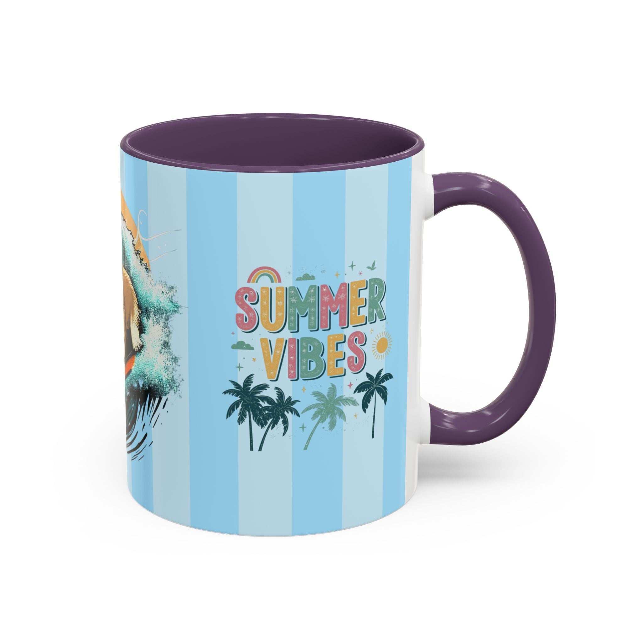 Summer Vibes Corgi Surf Coffee Mug — Cute Dog Lover Gift (11/15 oz)
