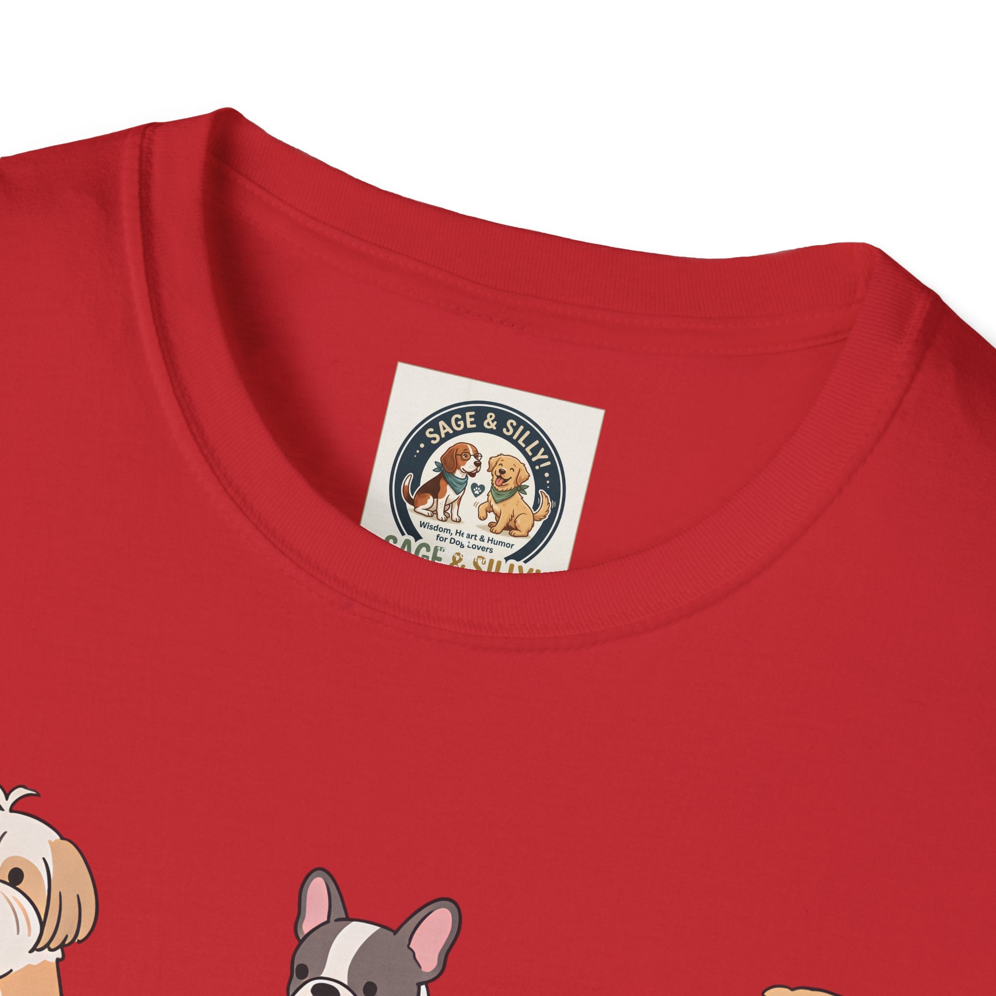 Reading Dogs T-Shirt — Cute Cartoon Dogs with Books Graphic Tee