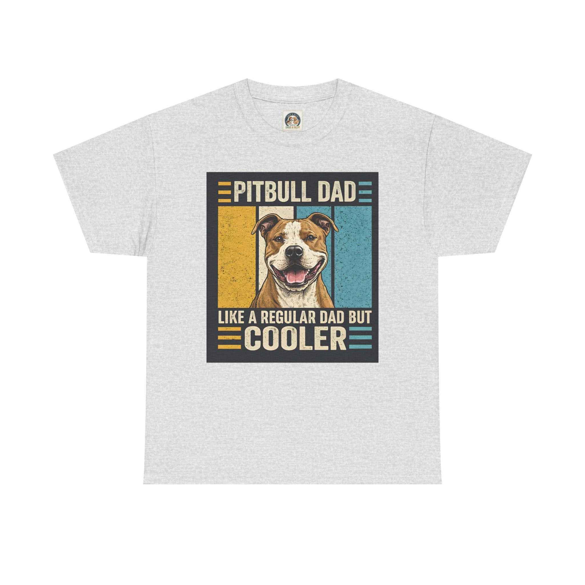 Pitbull Dad T-Shirt — "Like a Regular Dad but Cooler" Retro Dog Dad Tee