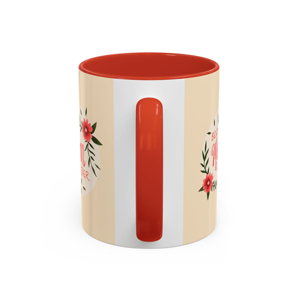 Best Mom Ever Coffee Mug — Cute Dachshund with Tulips