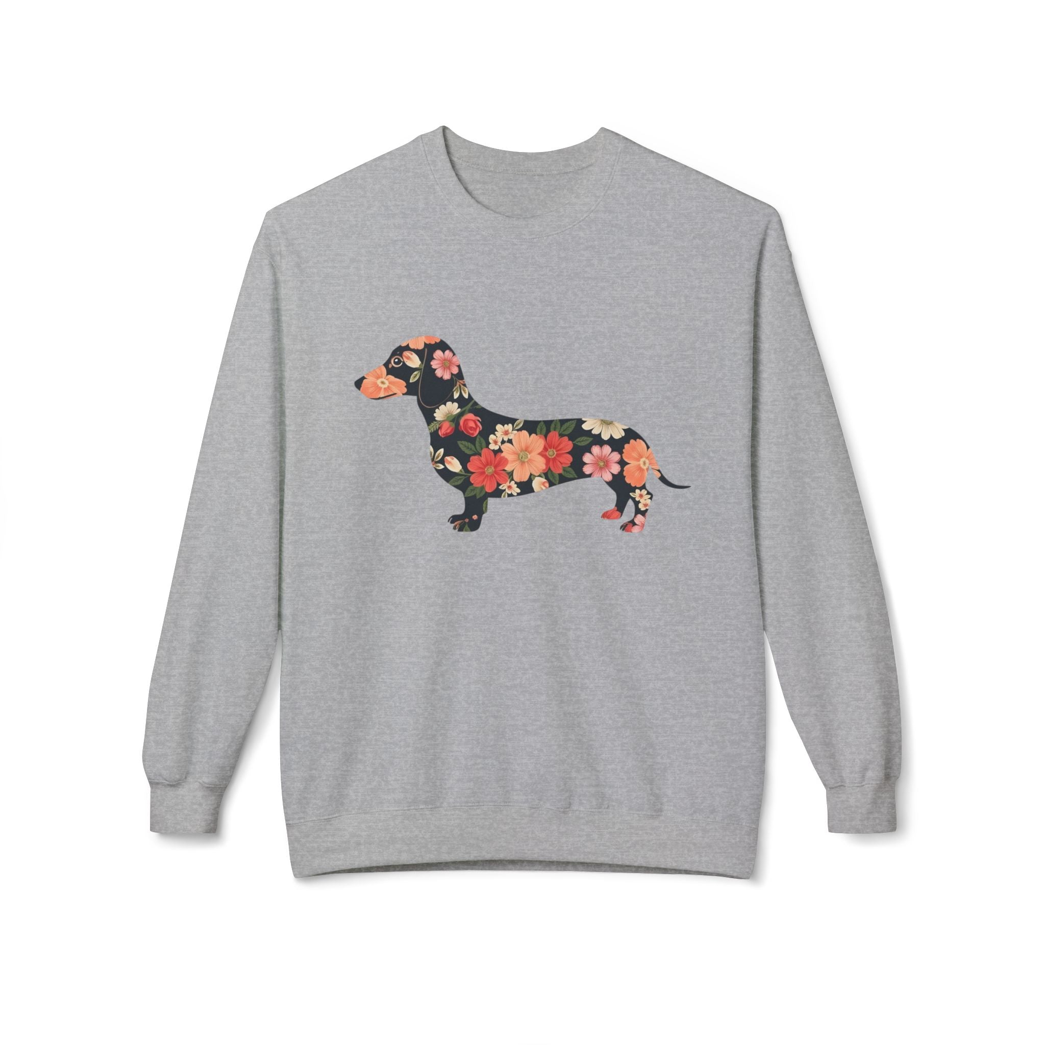 Floral Dachshund Crewneck Sweatshirt