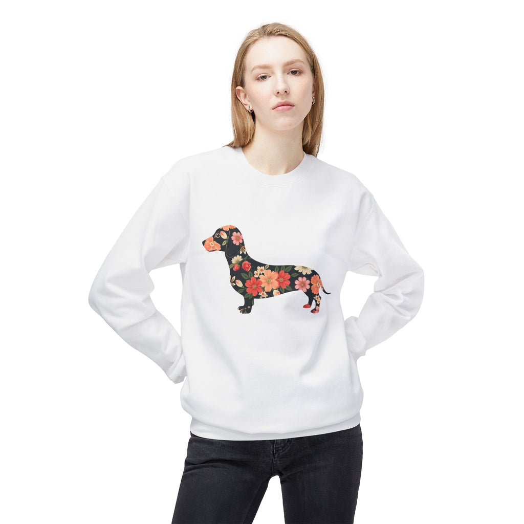 Floral Dachshund Crewneck Sweatshirt