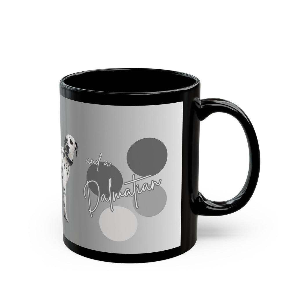 Dalmatian Dog Black Coffee Mug — 11oz & 15oz Ceramic Gift