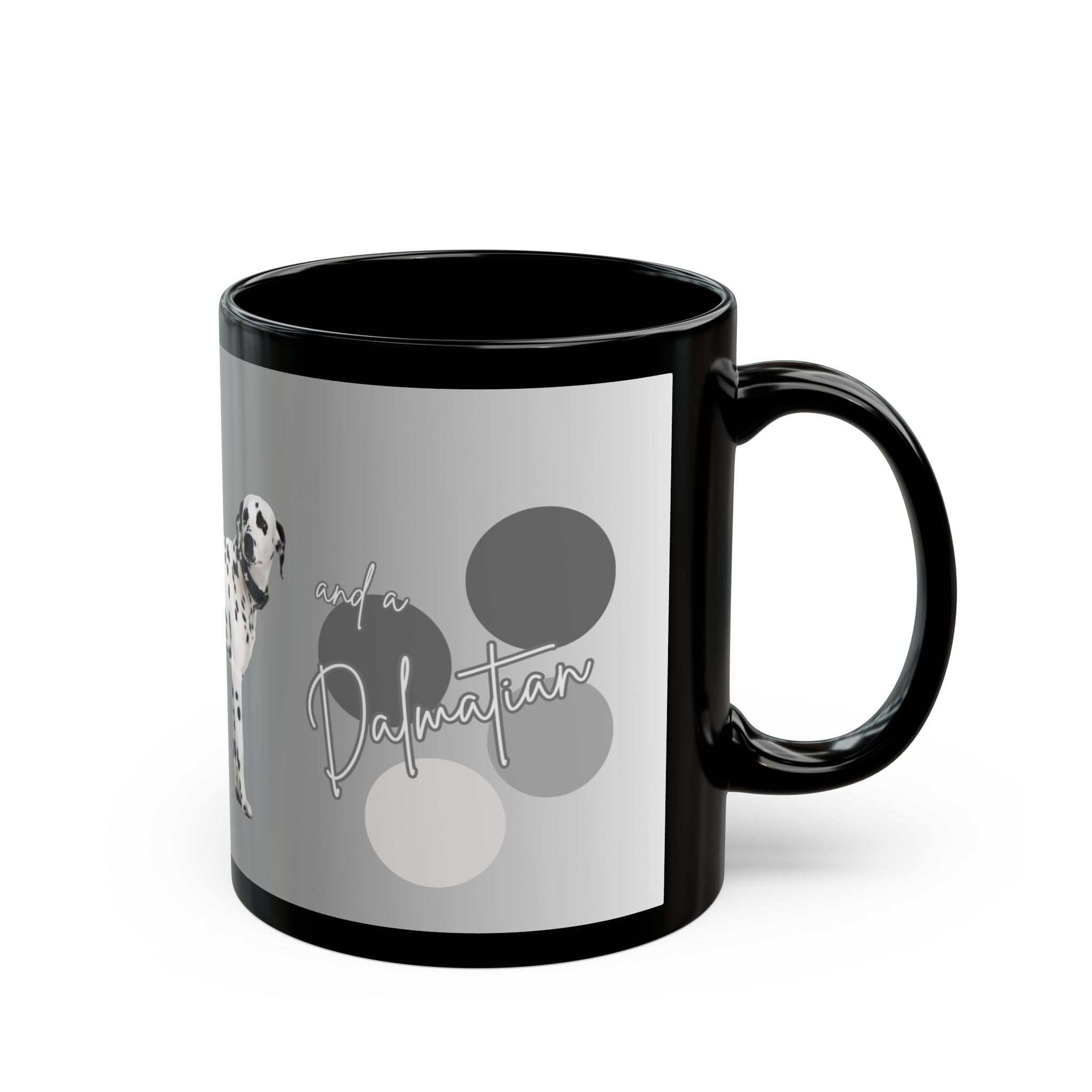 Dalmatian Dog Black Coffee Mug — 11oz & 15oz Ceramic Gift
