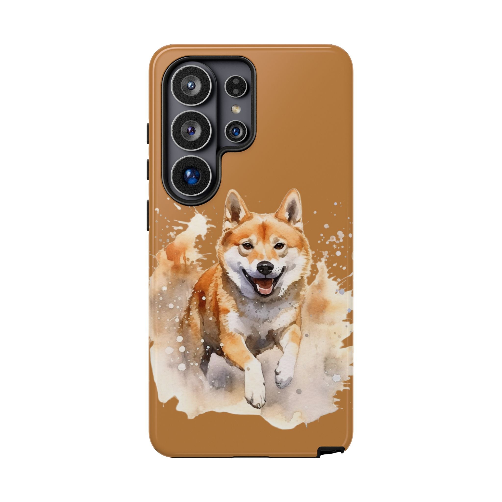 Shiba Inu Phone Case — Energetic Watercolor Dog Protective Case