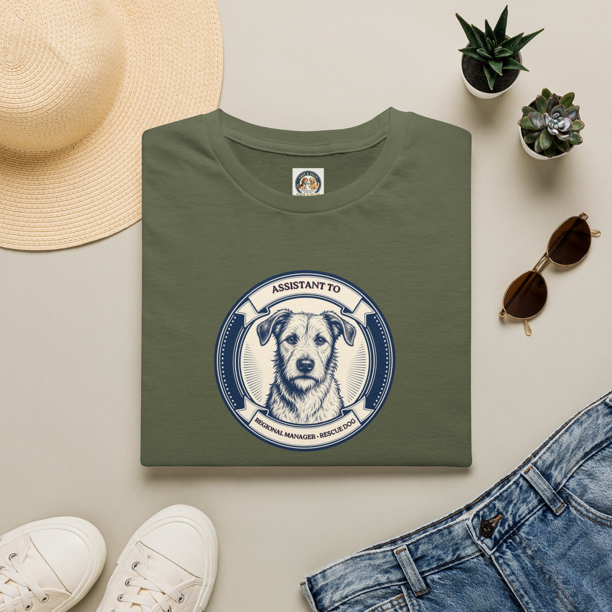 Rescue Dog T-Shirt — "Assistant to the Regional Manager" Funny Adopted Dog Tee
