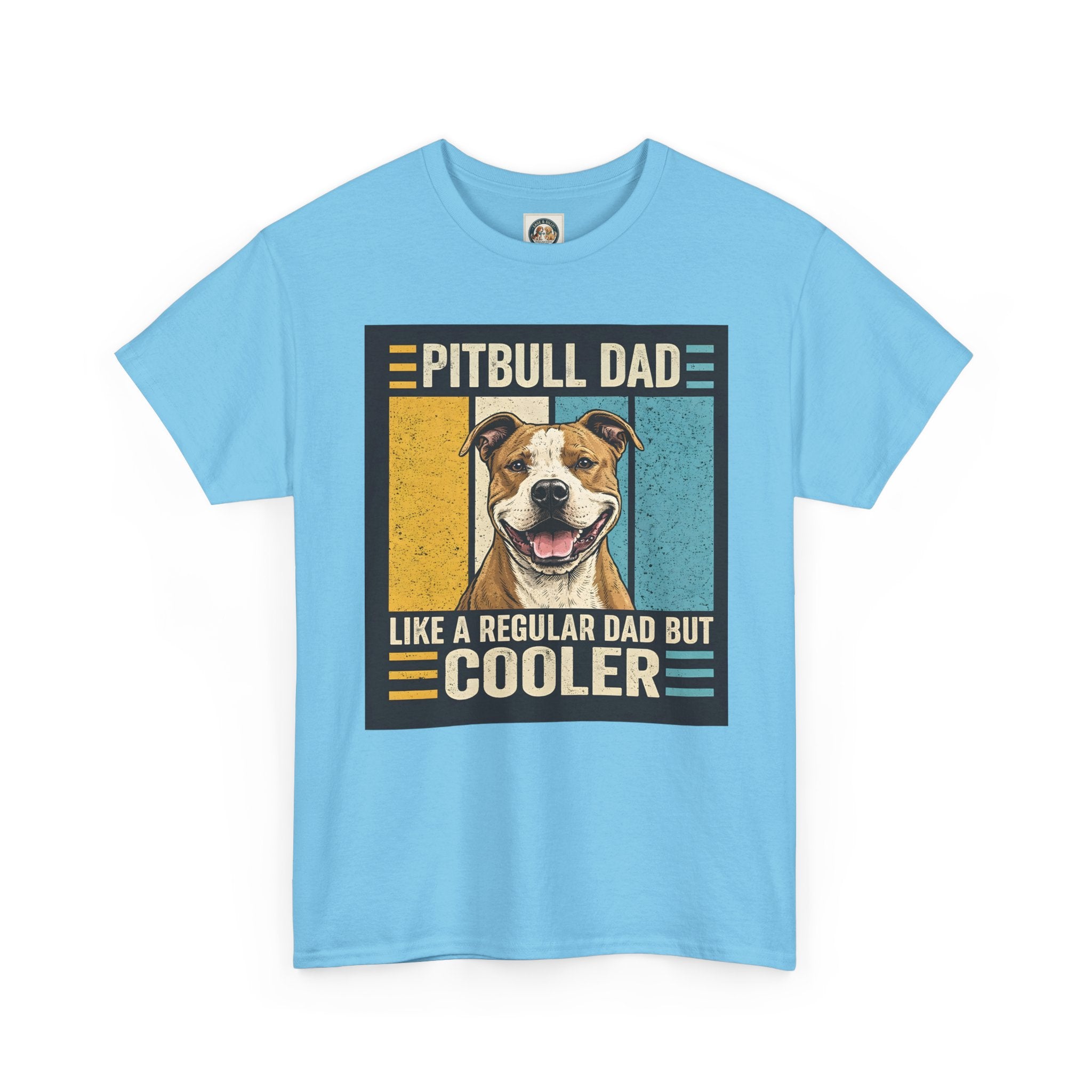 Pitbull Dad T-Shirt — "Like a Regular Dad but Cooler" Retro Dog Dad Tee