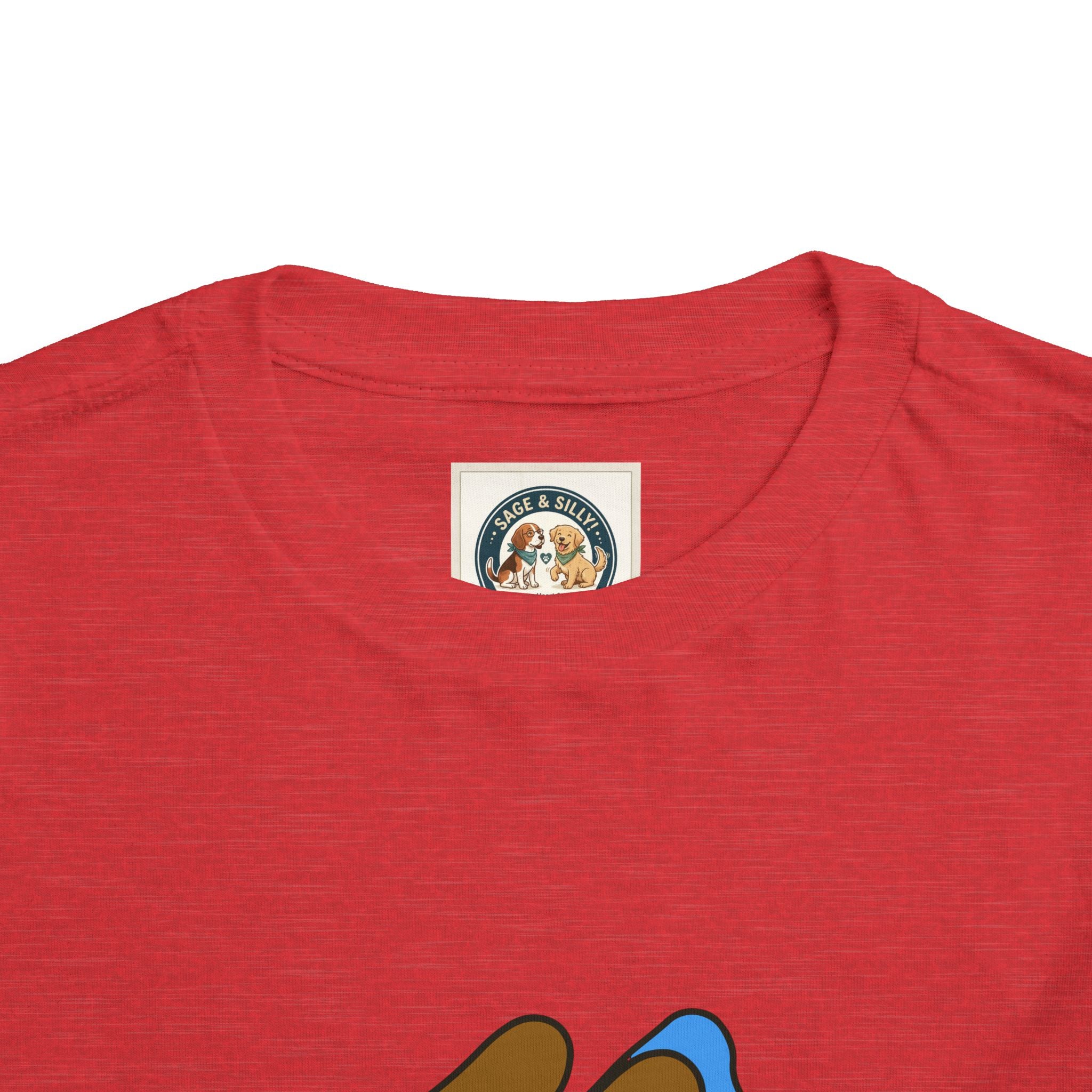 Toddler Tee – Cute Superhero Dog & Puppy Flight Graphic