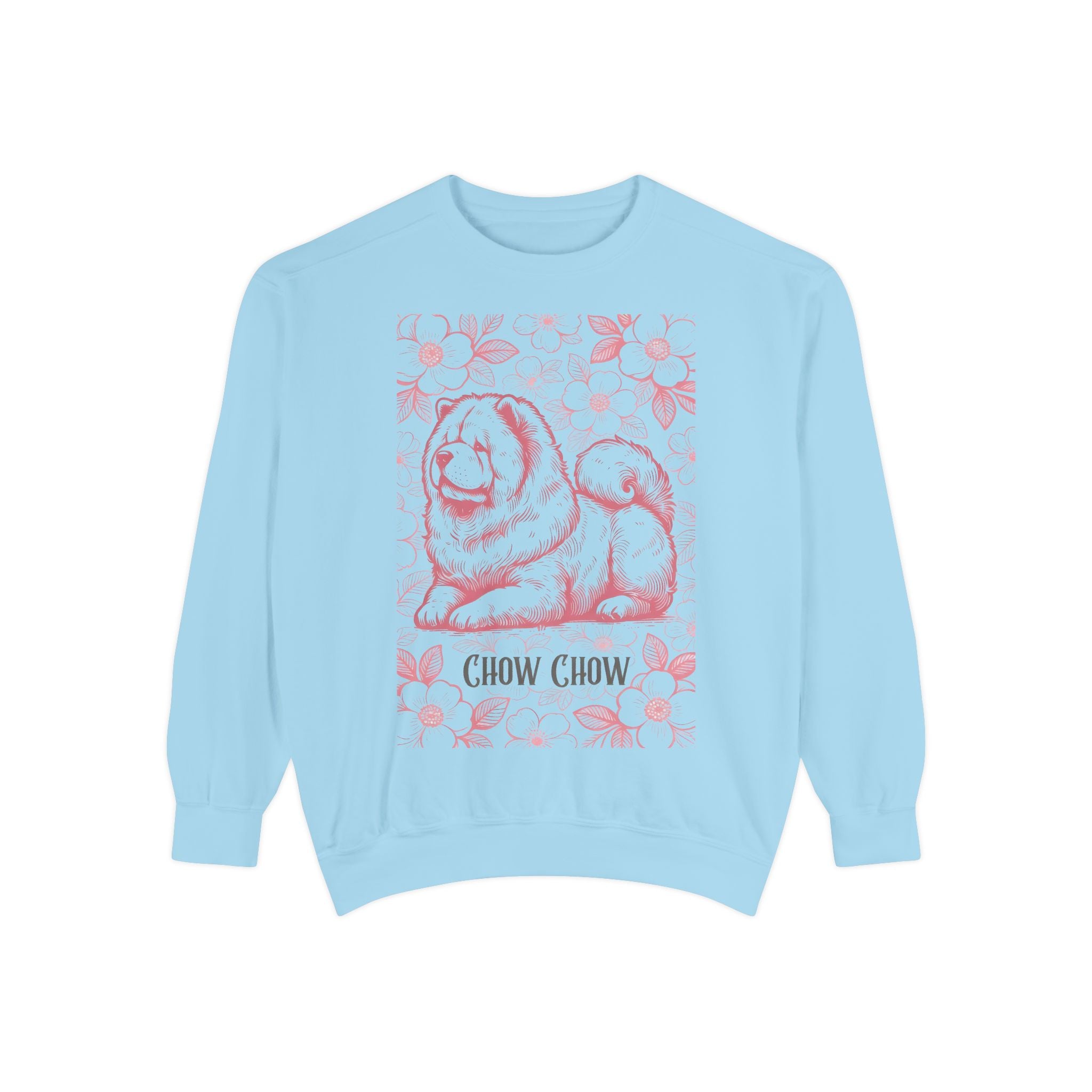 Chow Chow Floral Sweatshirt — Vintage Sketch Dog Crewneck