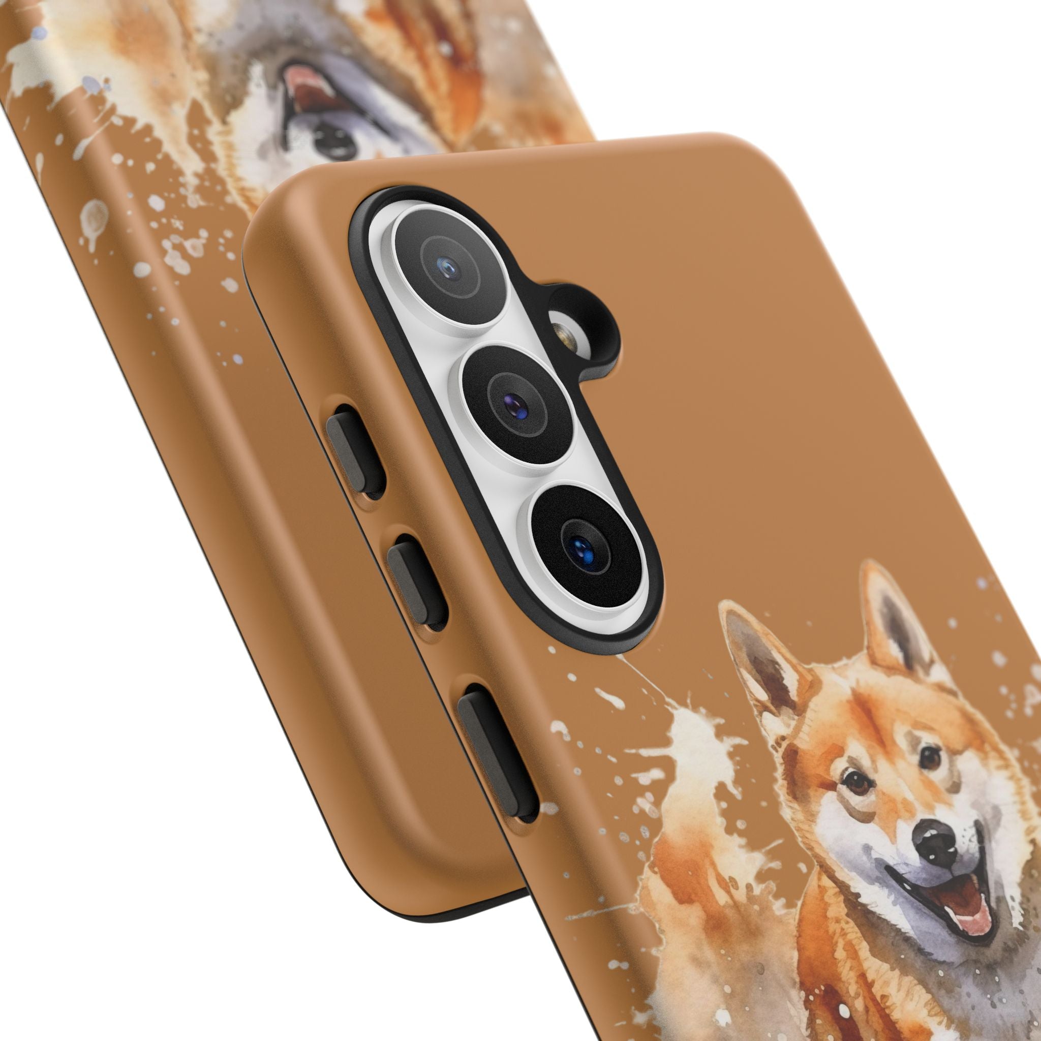 Shiba Inu Phone Case — Energetic Watercolor Dog Protective Case