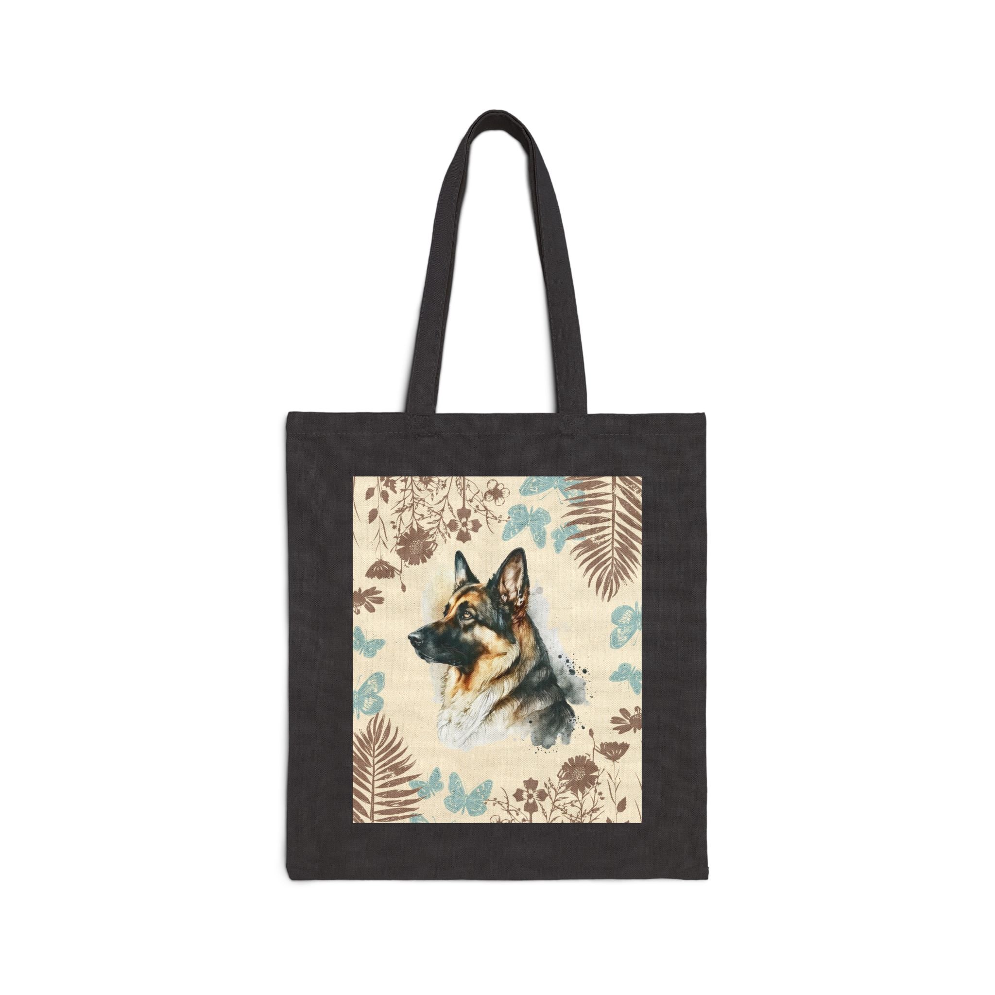 Tote Bag — "Find Joy In The Simple Walks Of Life" Dog Portrait Canvas Tote