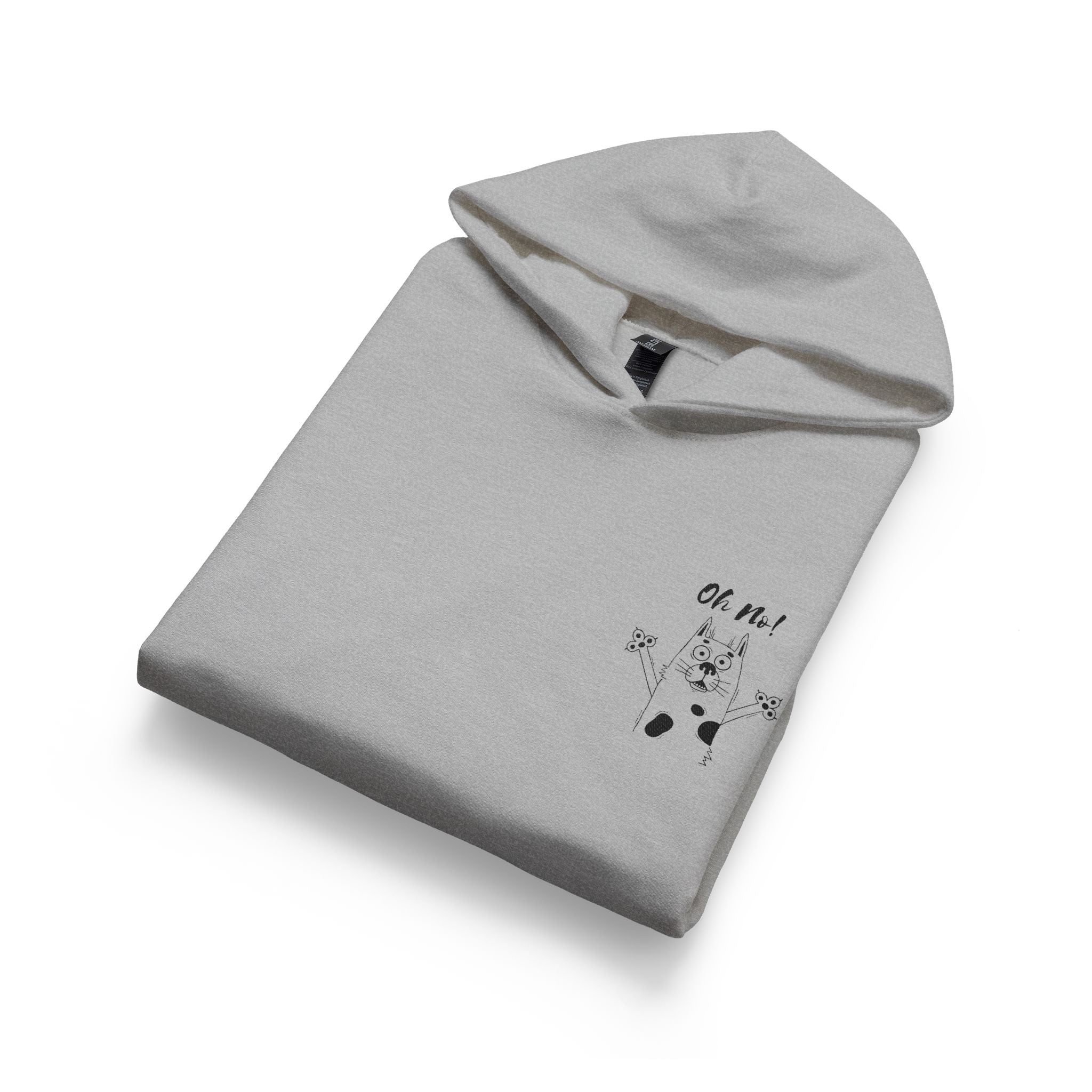 Youth Hoodie — Cute Cartoon Dog Design with "Oh No" Pocket Graphic
