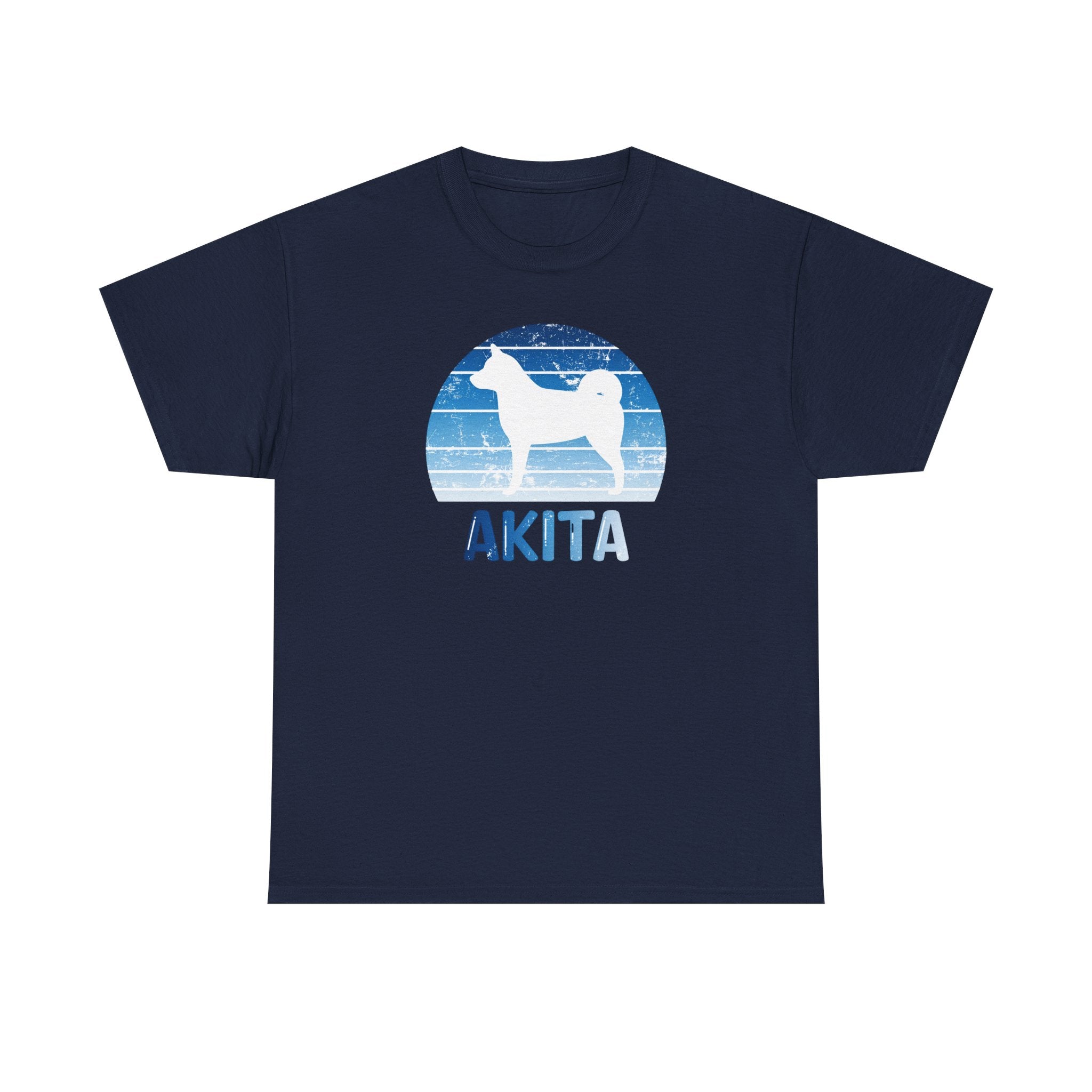 Akita Retro Sunset T-Shirt – Unisex Dog Lover Graphic Tee